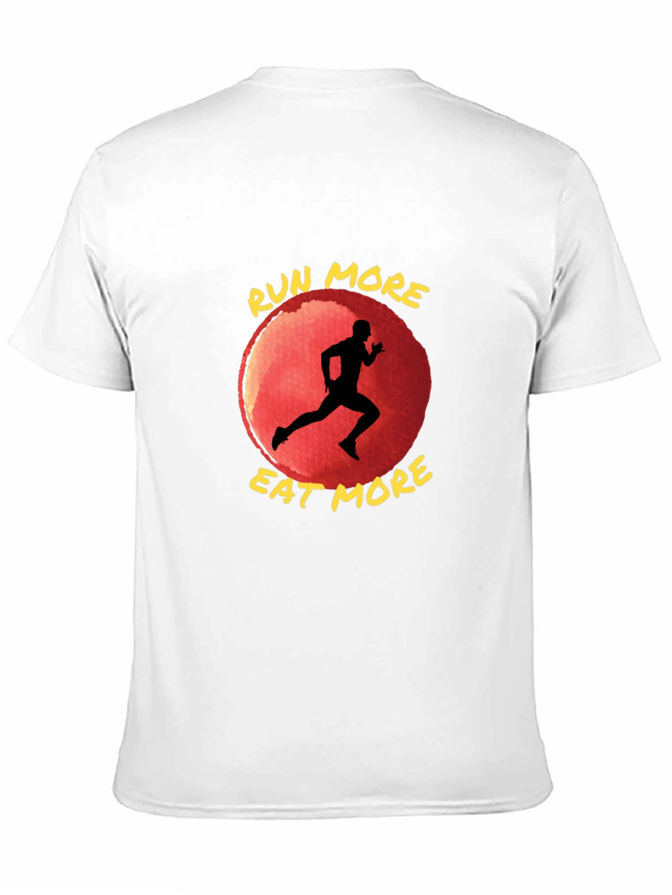 Black Run More Eat More T-Shirt: Motivational Fitness Tee view 11