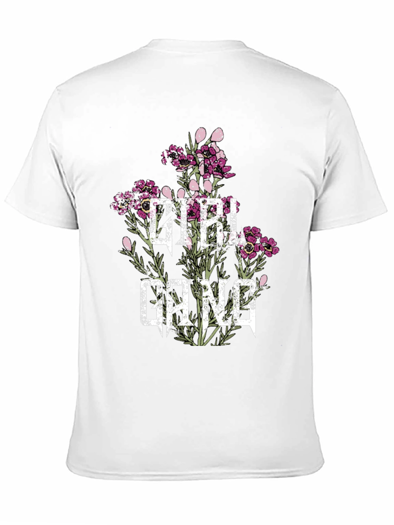 Black Girl Gang Floral Tee - Black Graphic T-Shirt view 11