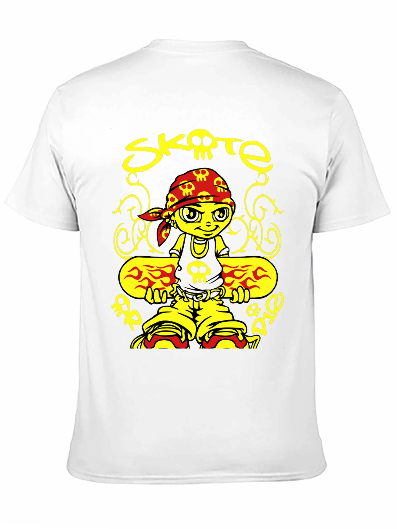 Black Skate or Die Cartoon Graphic T-Shirt view 11