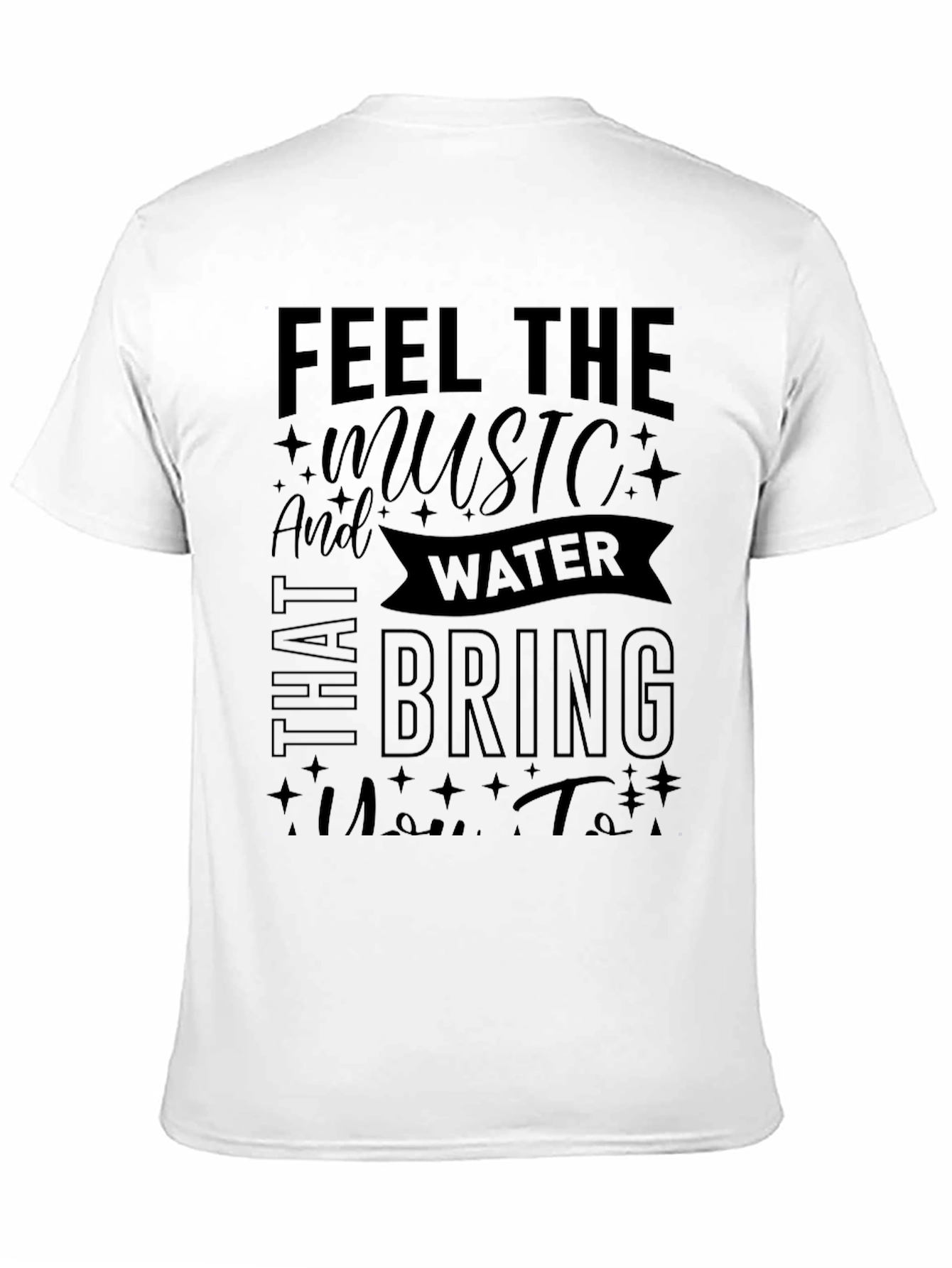 Black Feel the Music Water T-Shirt view 11