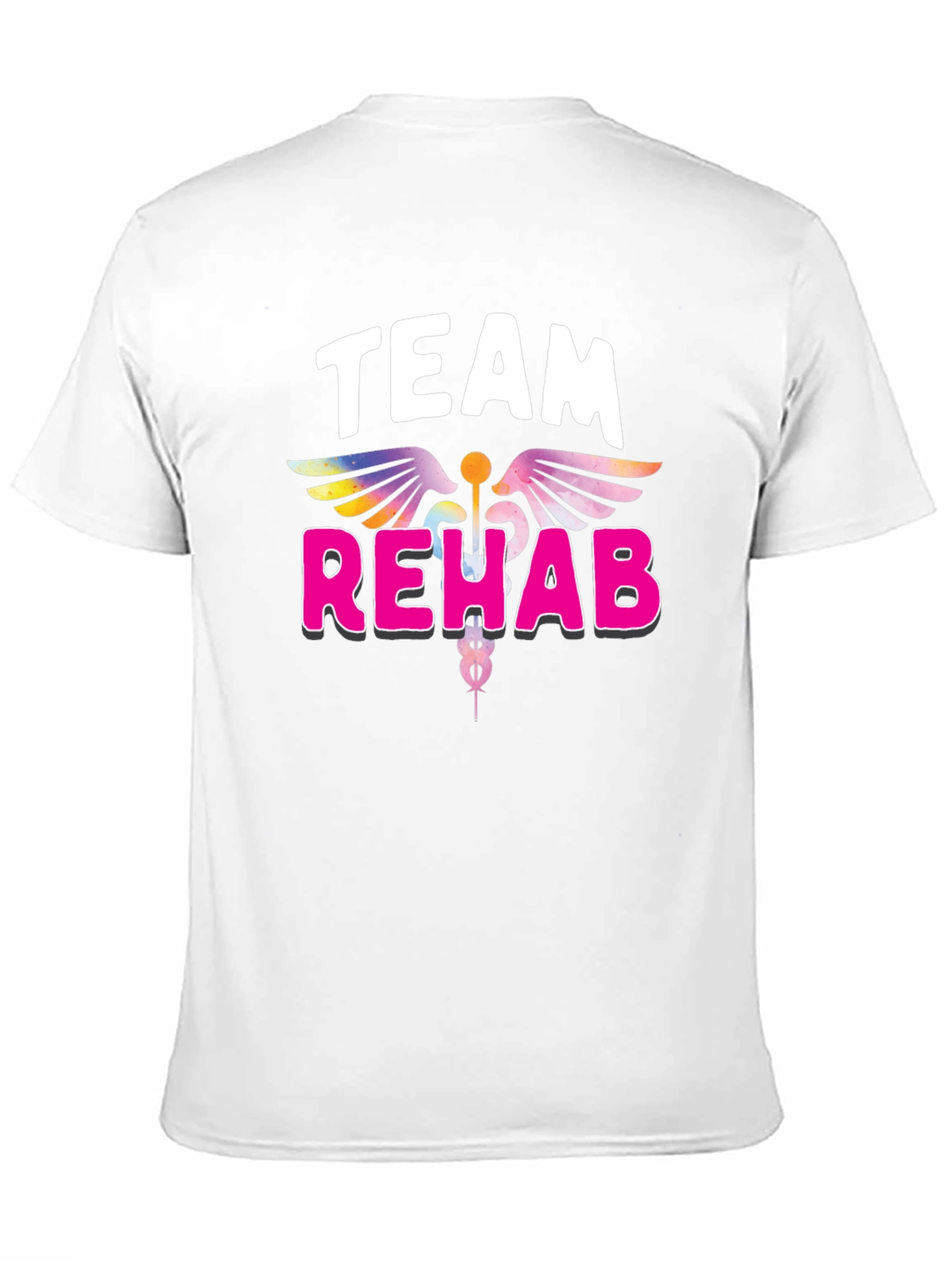 Black Team Rehab T-Shirt - Physical Therapy Tee view 11