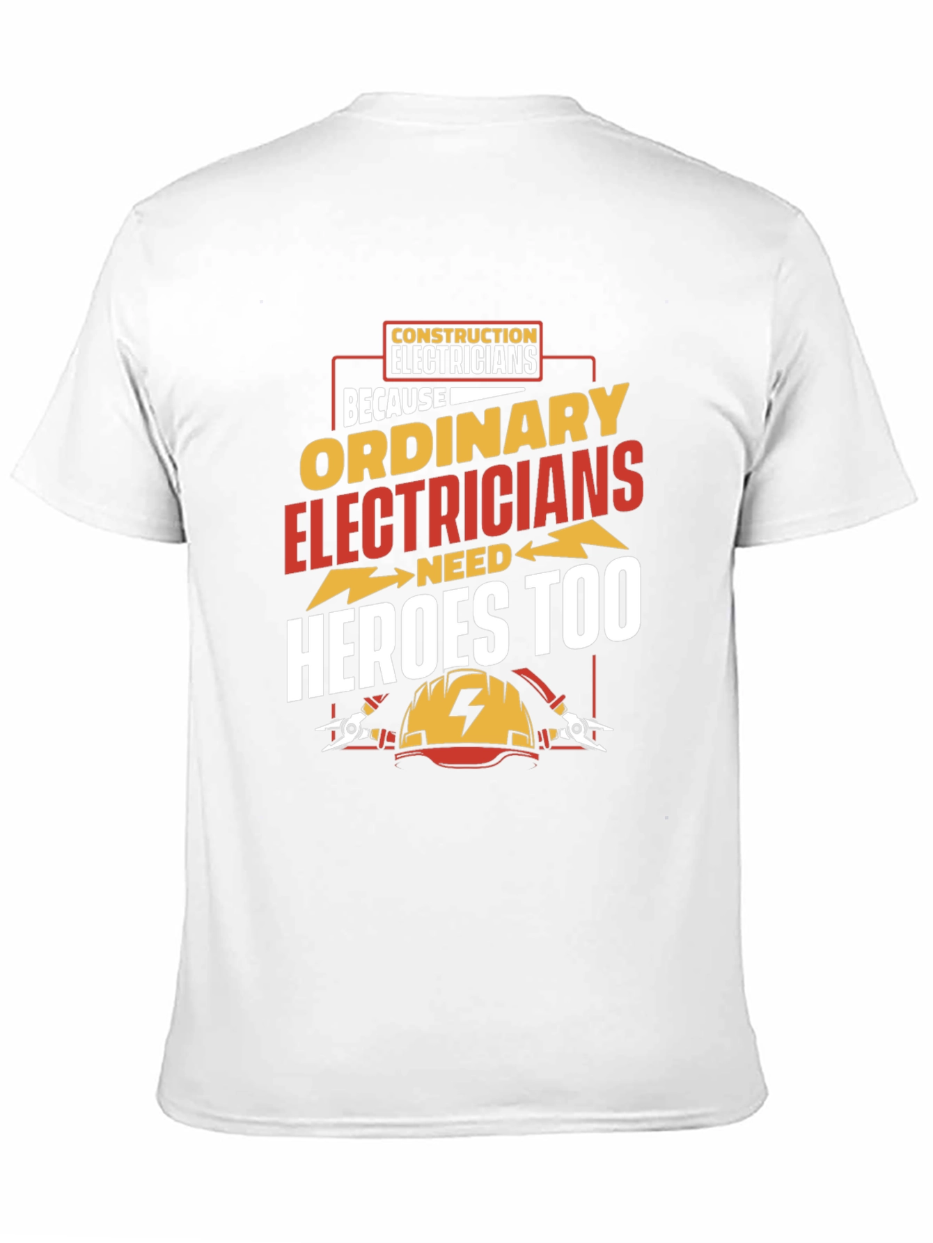 Black Electrician Hero T-Shirt - Construction Electricians Tee view 11