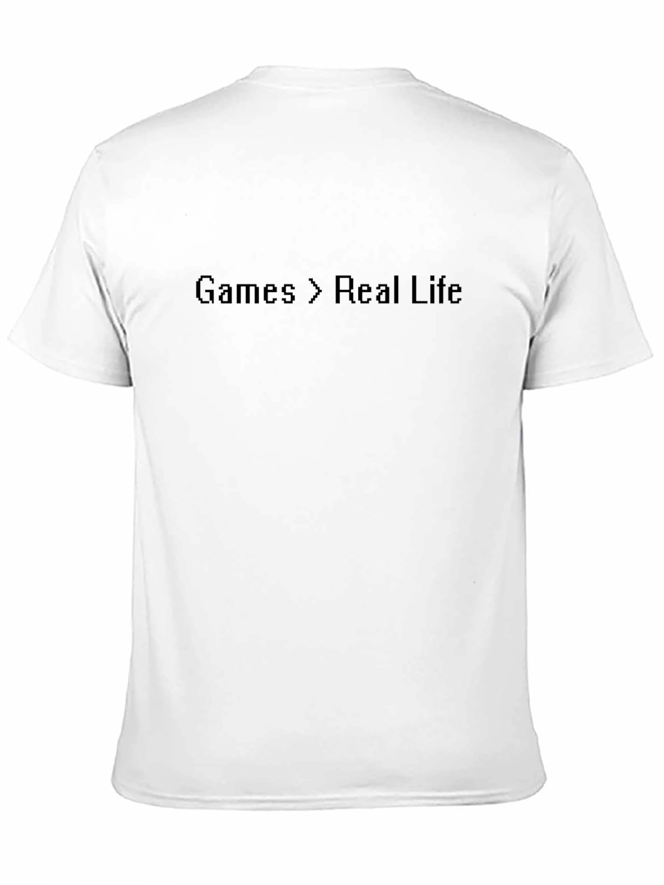 Black Games > Real Life Black T-Shirt - Gamer Style view 11