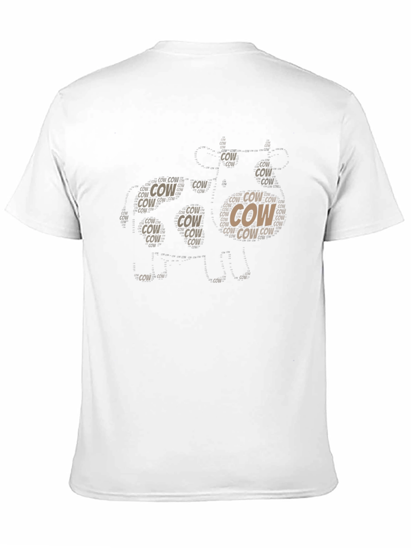 Black Cow Print T-Shirt - Black Short Sleeve Crew Neck view 11
