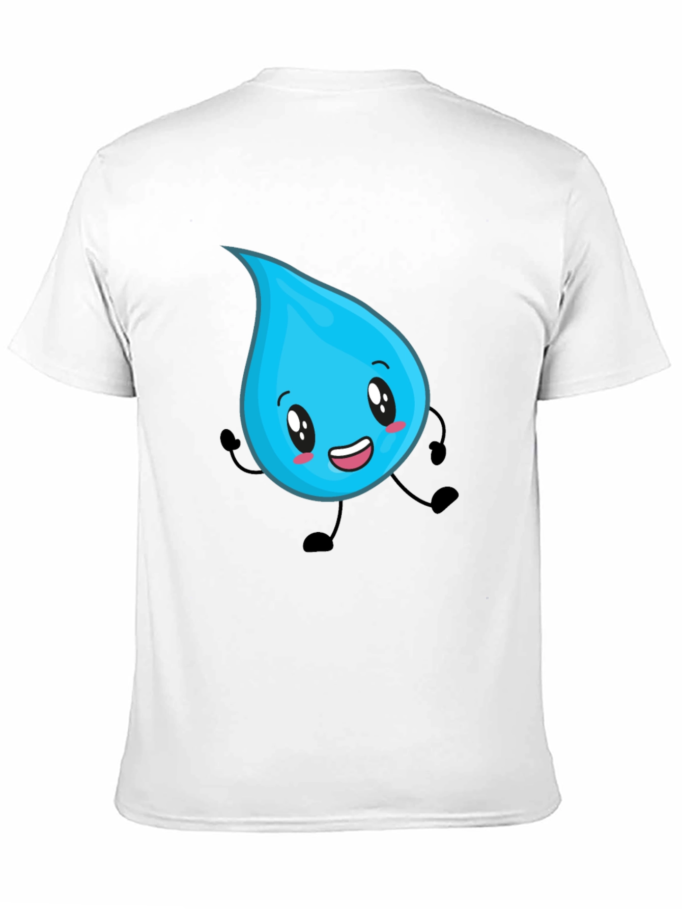 Black Cute Water Drop Graphic Tee - Black view 11