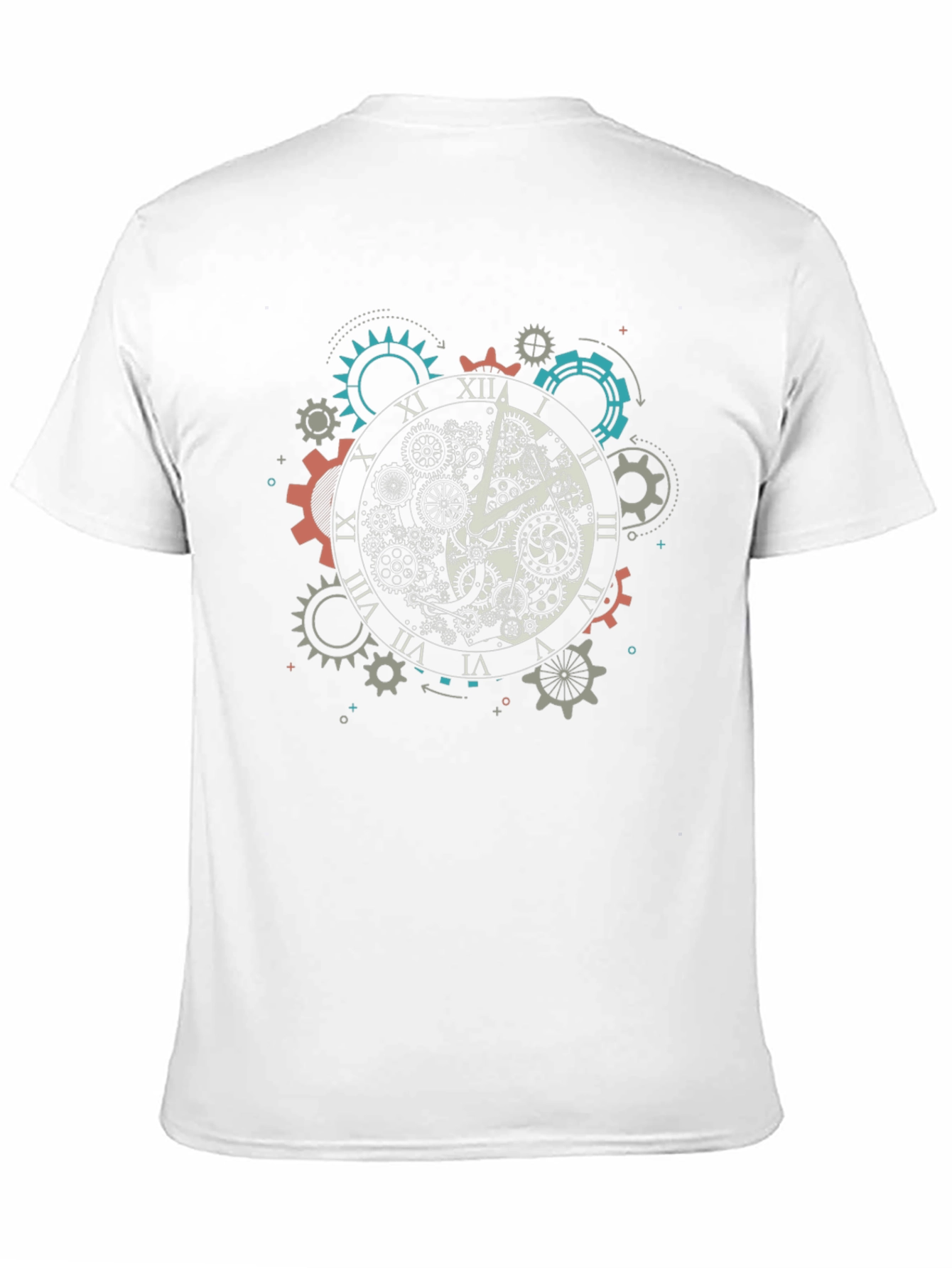 Black Steampunk Clockwork T-Shirt - Mechanical Time Tee view 11