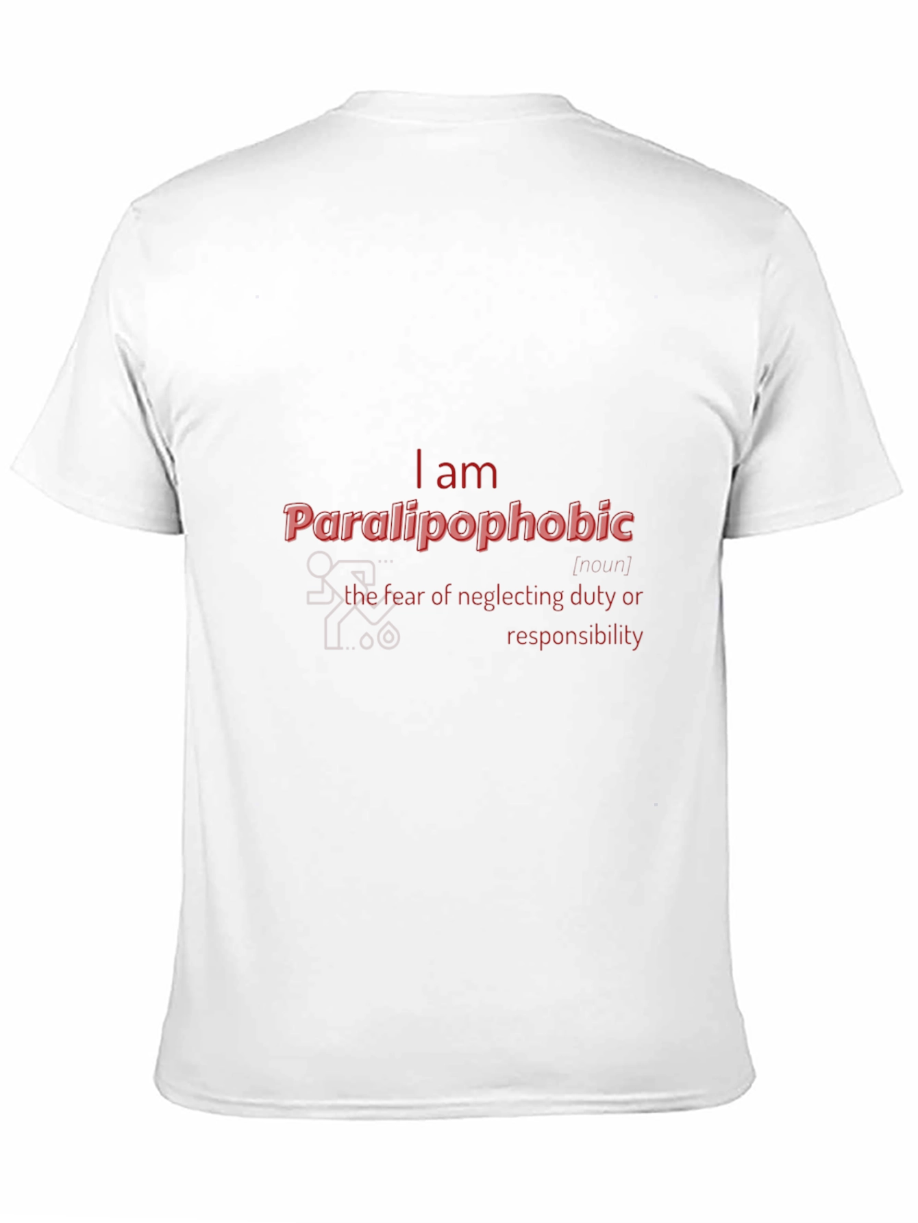 Black Paralipophobic T-Shirt - Fear of Neglecting Duty view 11