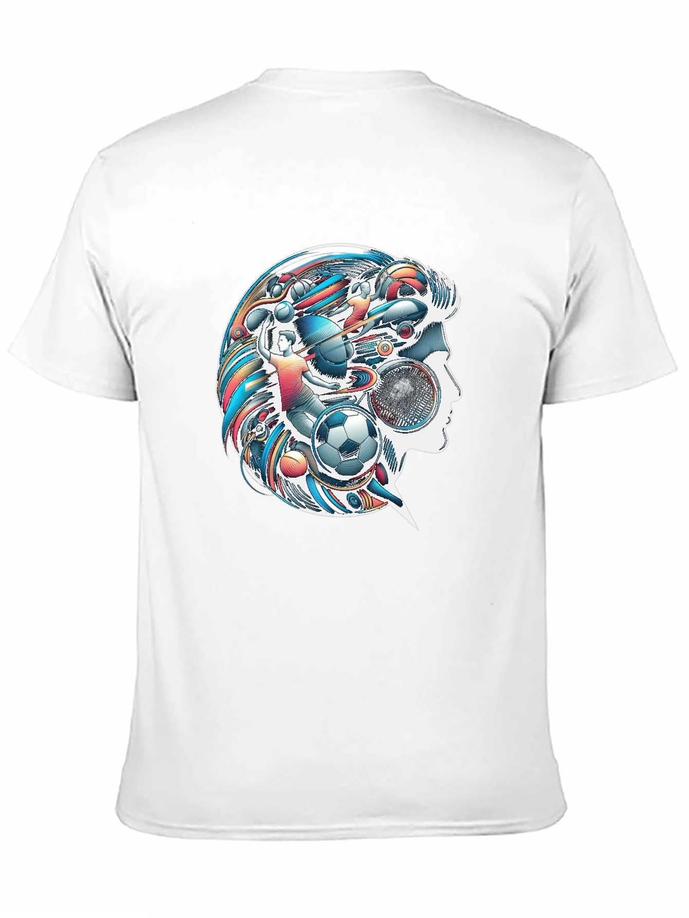 Black Creative Soccer Mind T-Shirt view 11