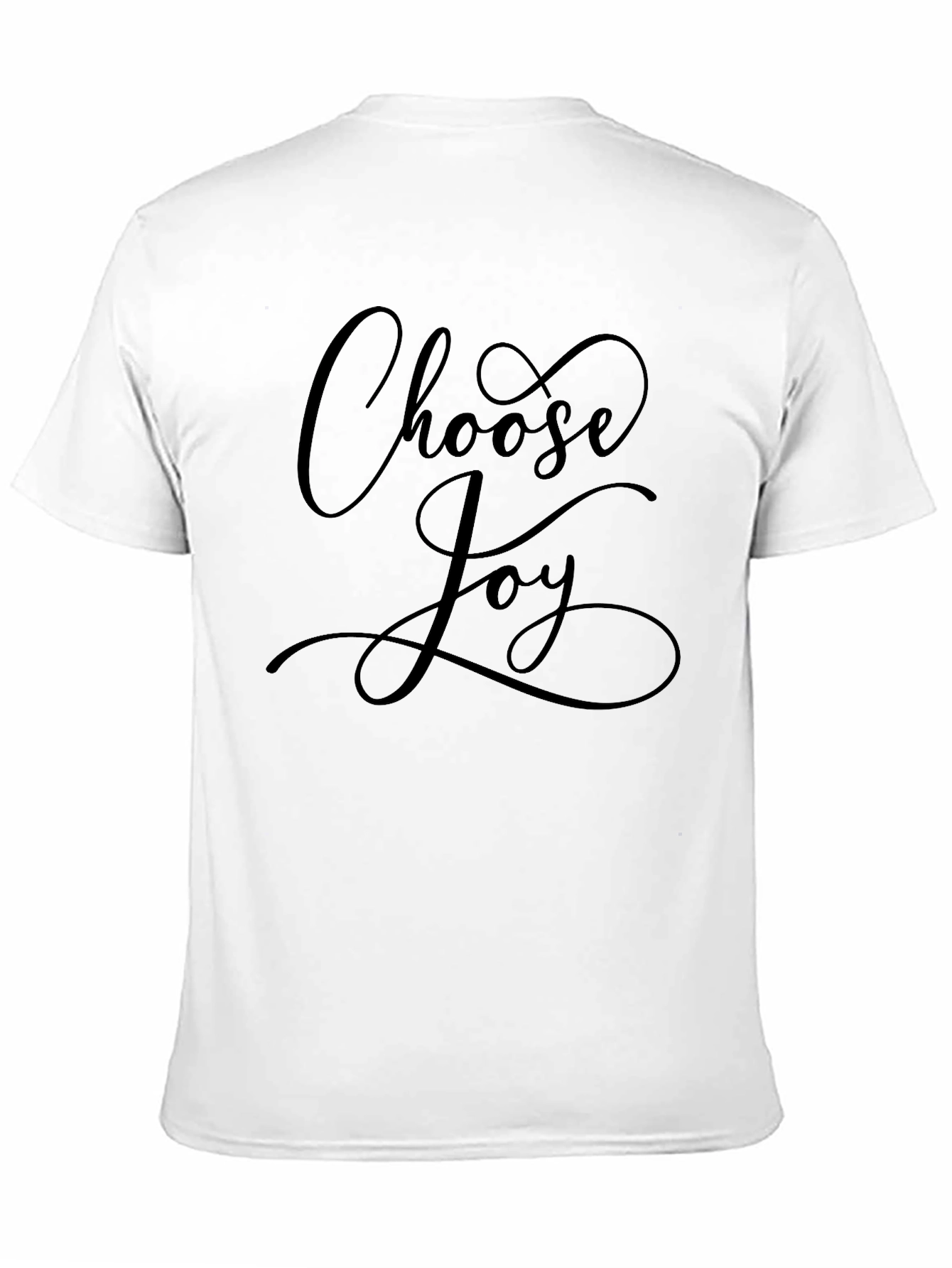 Black Choose Joy Graphic Tee - Soft Cotton Blend view 11