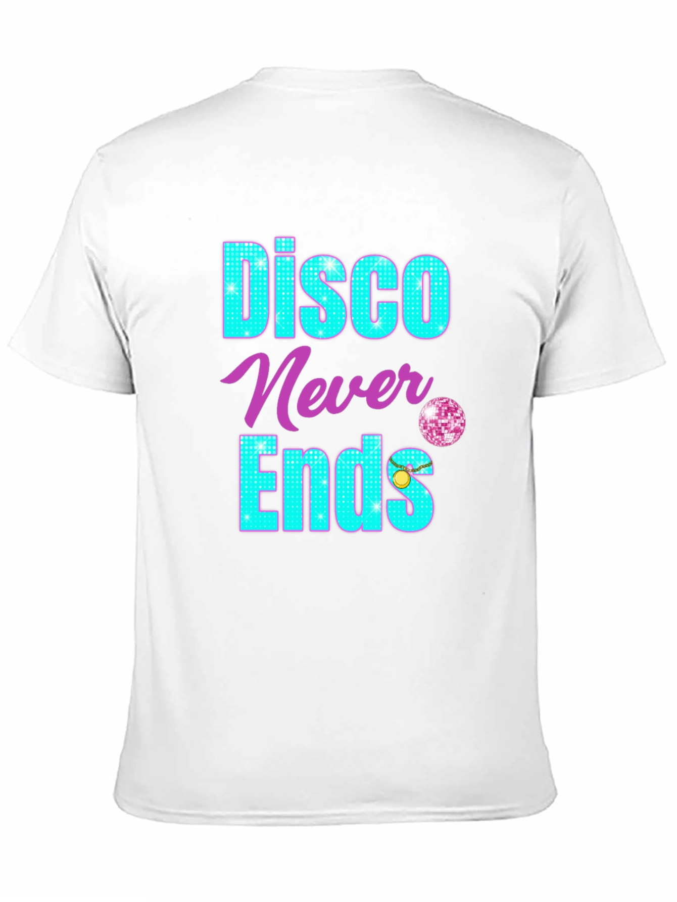 Black Disco Never Ends Graphic T-Shirt view 11