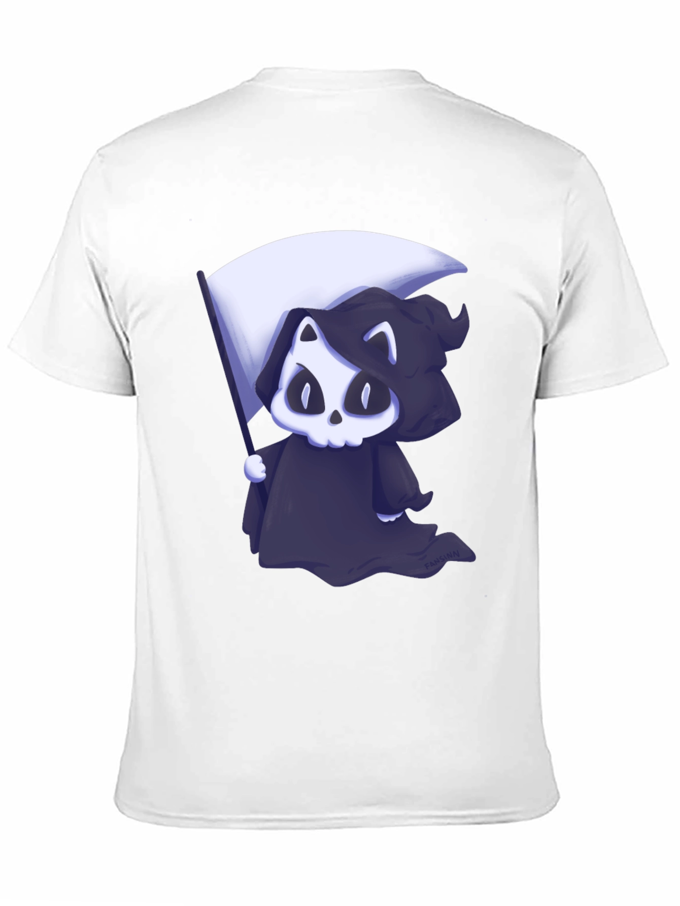 Black Grim Reaper Cat Graphic Tee view 11