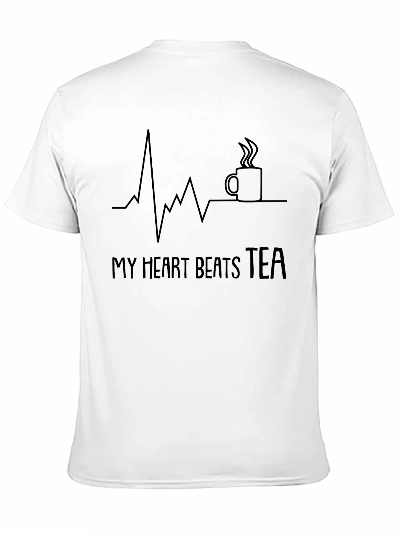 Black My Heart Beats Tea T-Shirt view 11