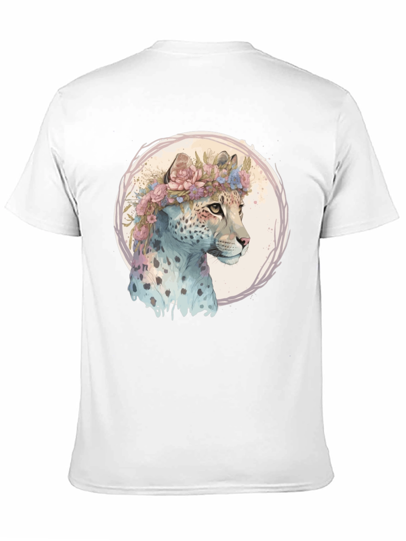Black Floral Leopard Graphic Tee - Artistic Style view 11