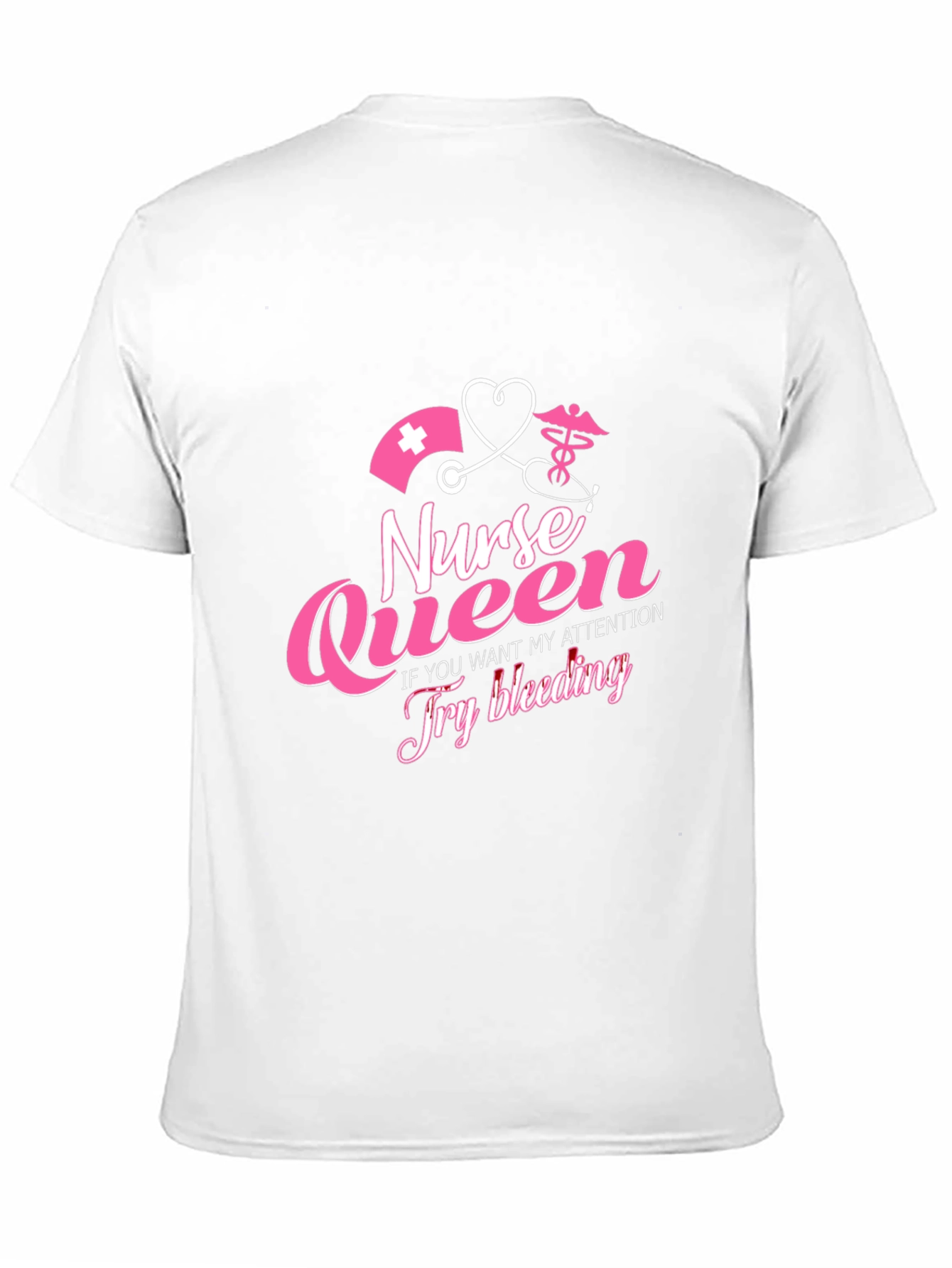 Black Nurse Queen Funny Graphic T-Shirt view 11