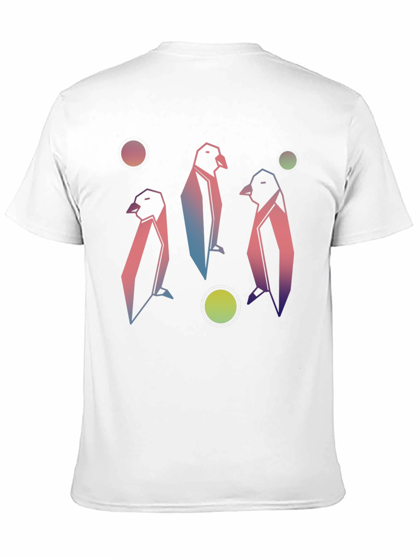 Black Geometric Penguin Graphic Tee - Trendy Style view 11