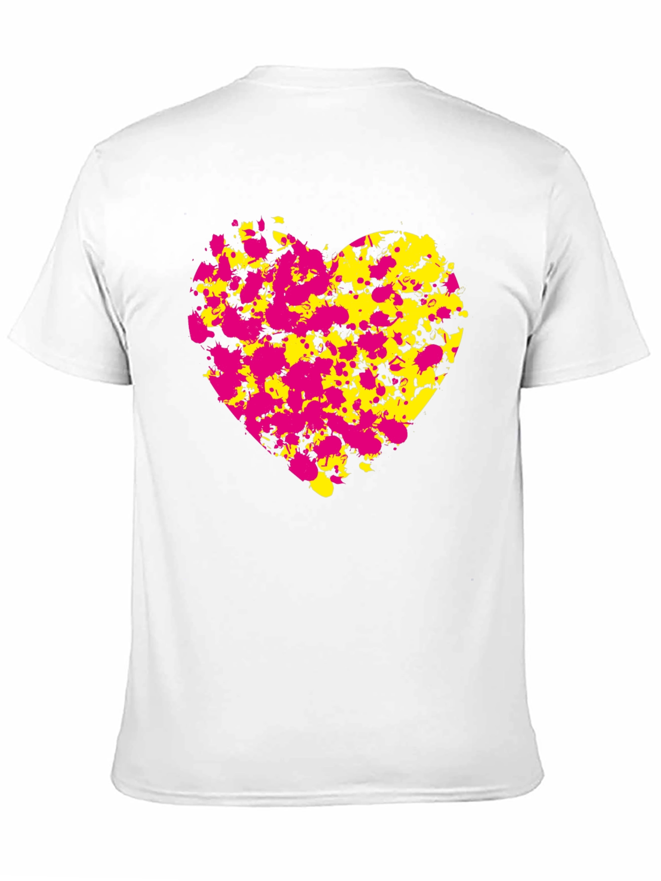 Black Abstract Heart Splatter T-Shirt - Black view 11