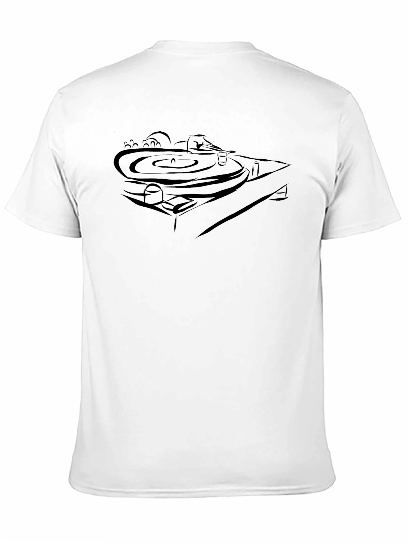 Black DJ Turntable Graphic T-Shirt - Cool Music Lover Tee view 11