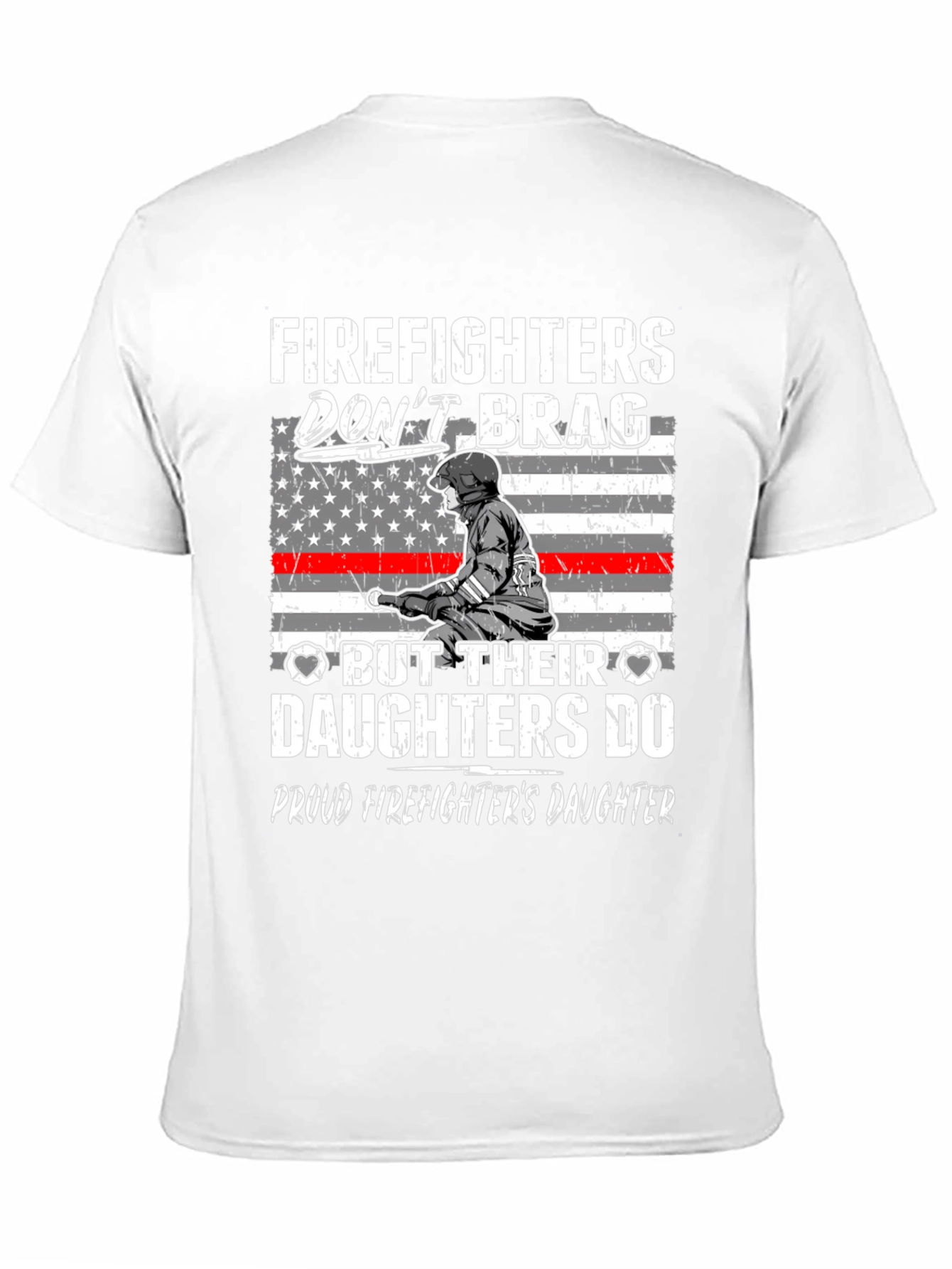 Black Firefighters Daughter Graphic Tee view 11