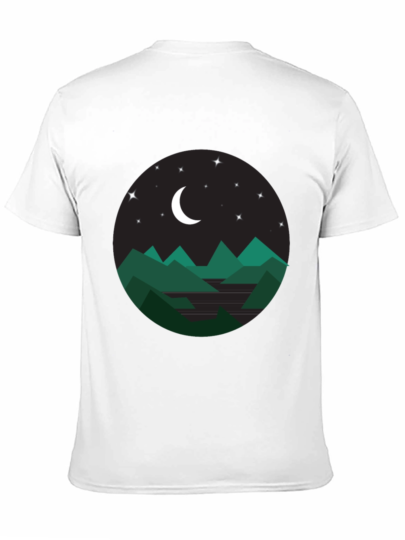 Black Nightscape Mountain T-Shirt - Stylish Graphic Tee view 11