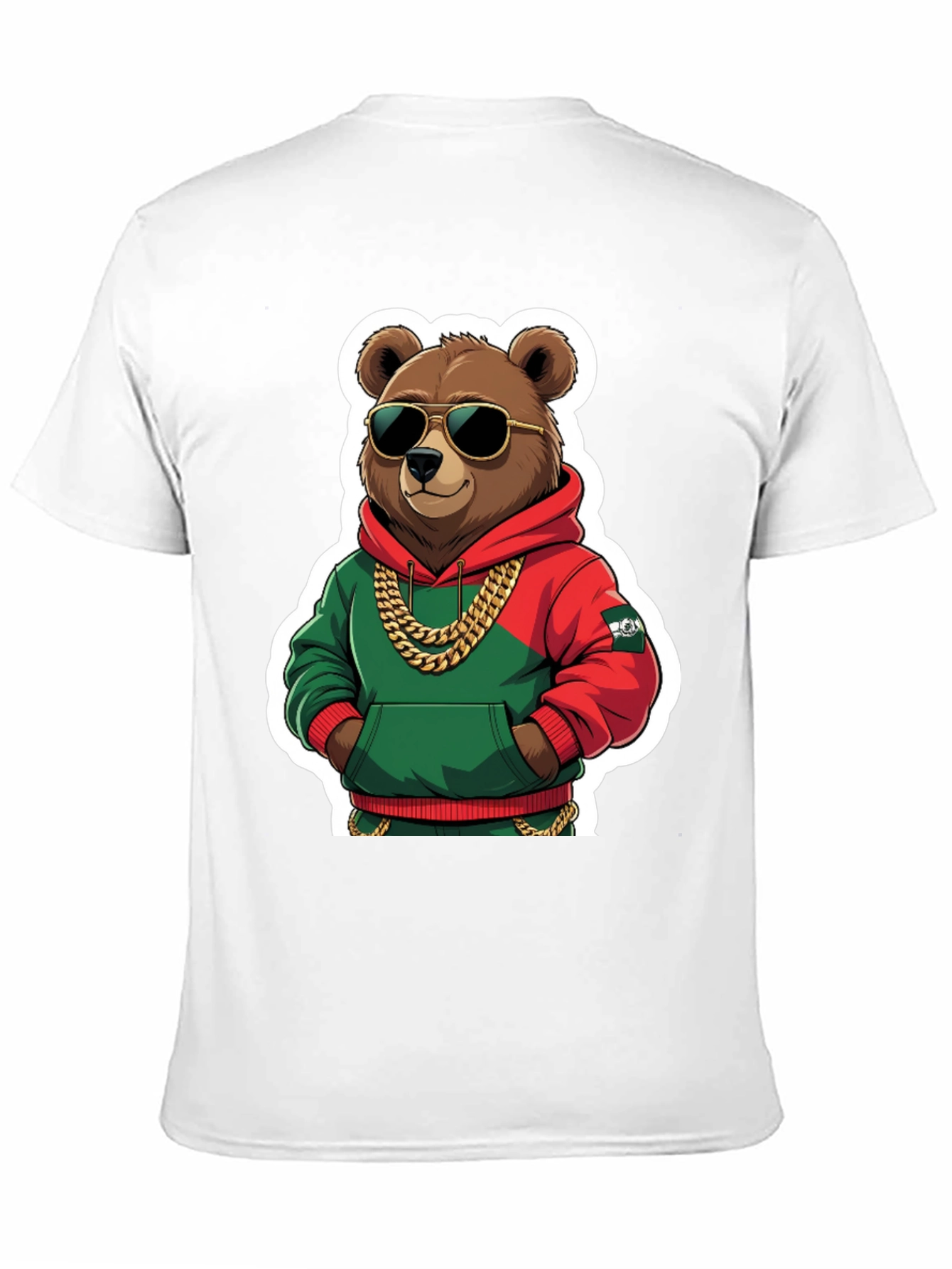 Black Cool Bear T-Shirt - Hip Hop Style view 11