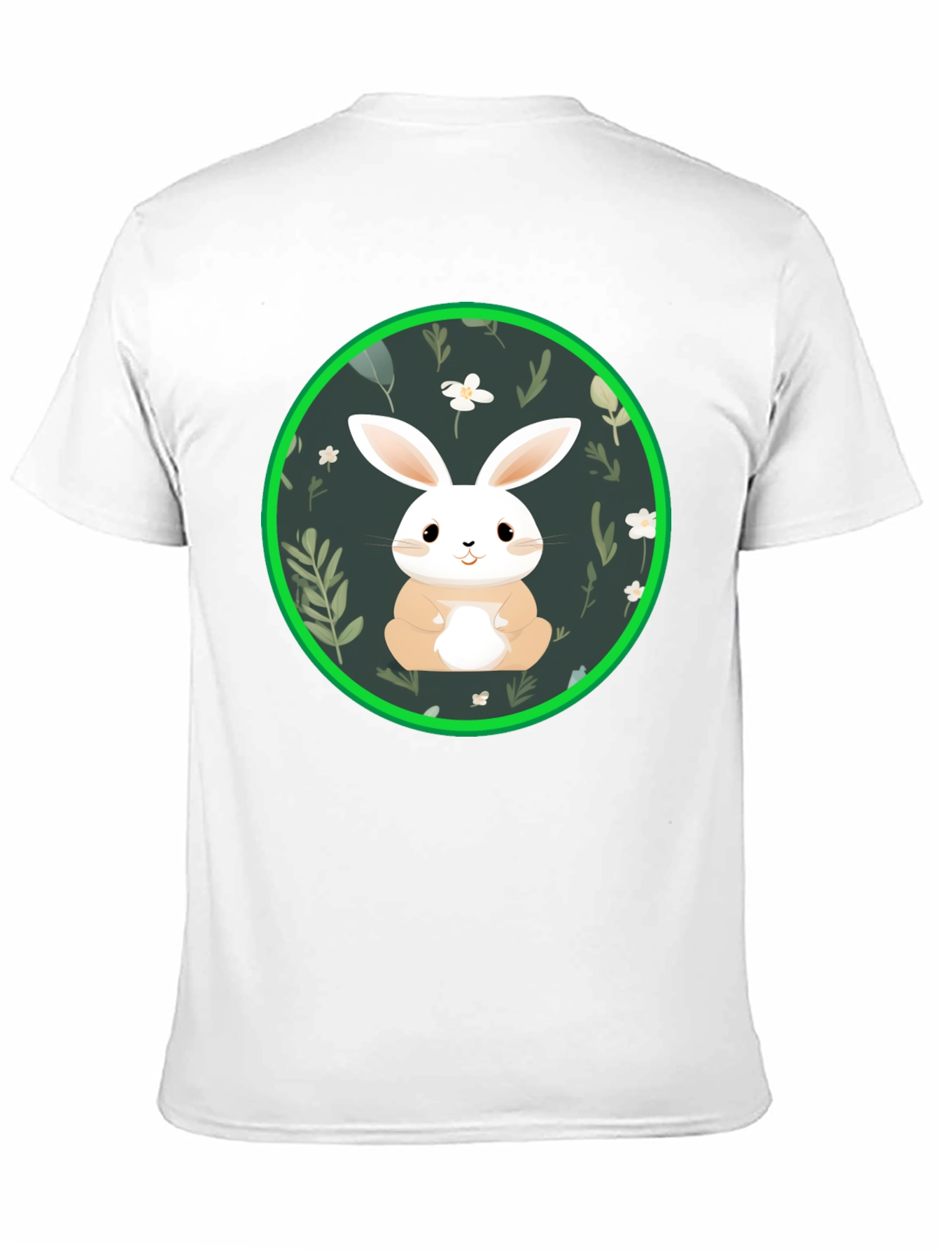 Black Cute Bunny Graphic Tee - Black view 11