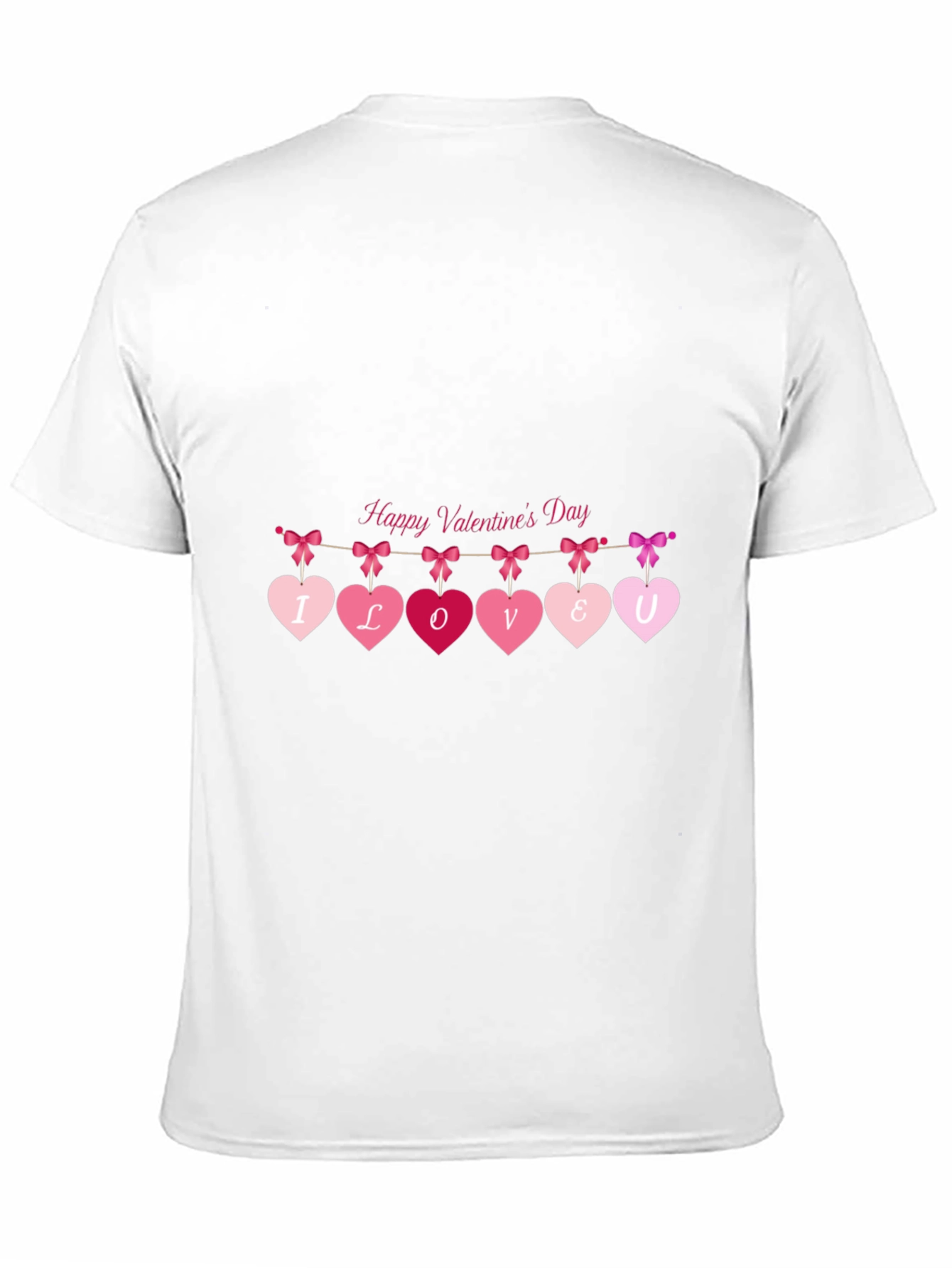 Black Valentine's Day Heart Banner Graphic Tee view 11
