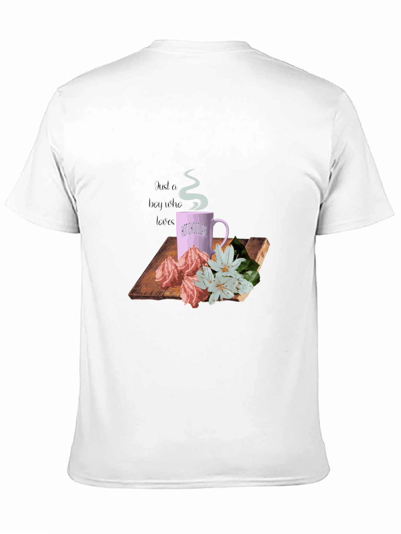 Black Hot Chocolate & Flowers Graphic Tee - Black view 11