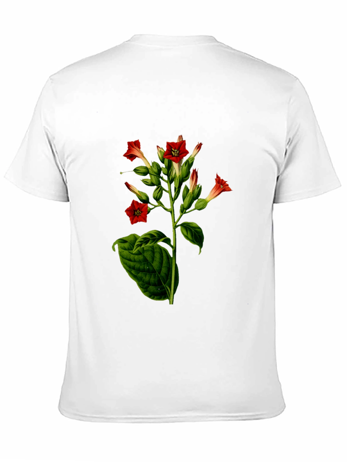 Black Floral Botanical Black T-Shirt view 11