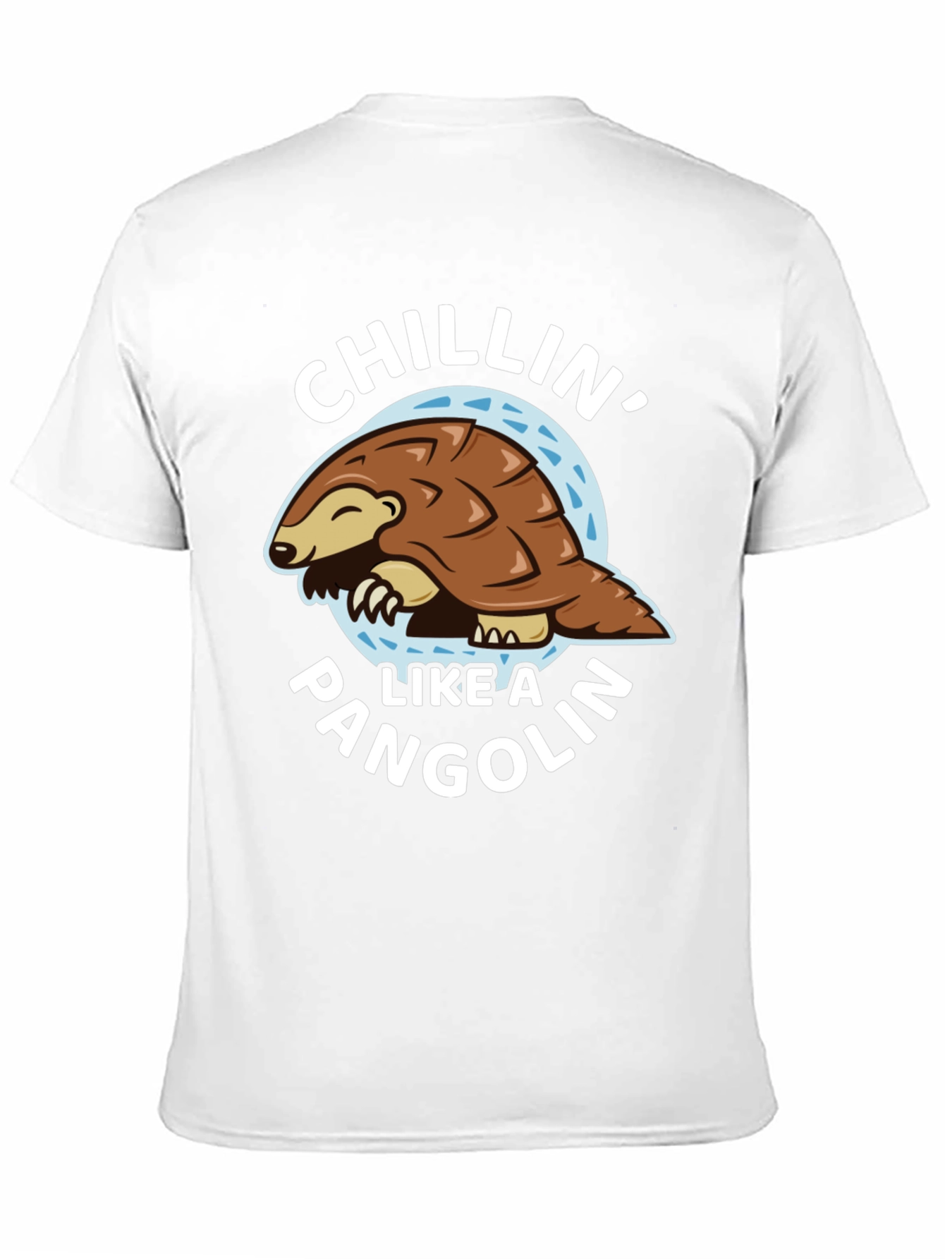 Black Chillin' Like a Pangolin Black T-Shirt view 11
