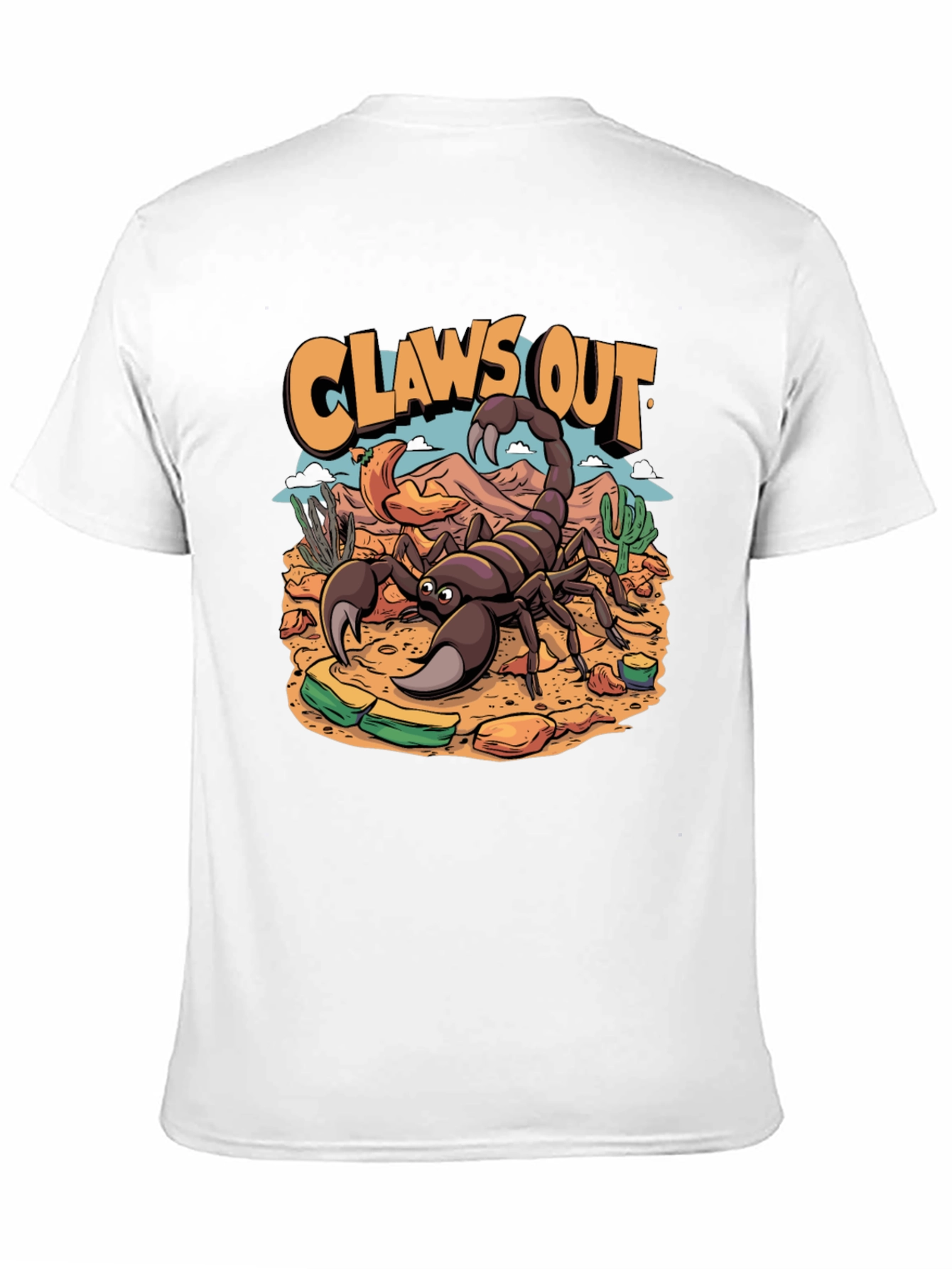 Black Claws Out Scorpion T-Shirt - Desert Design view 11