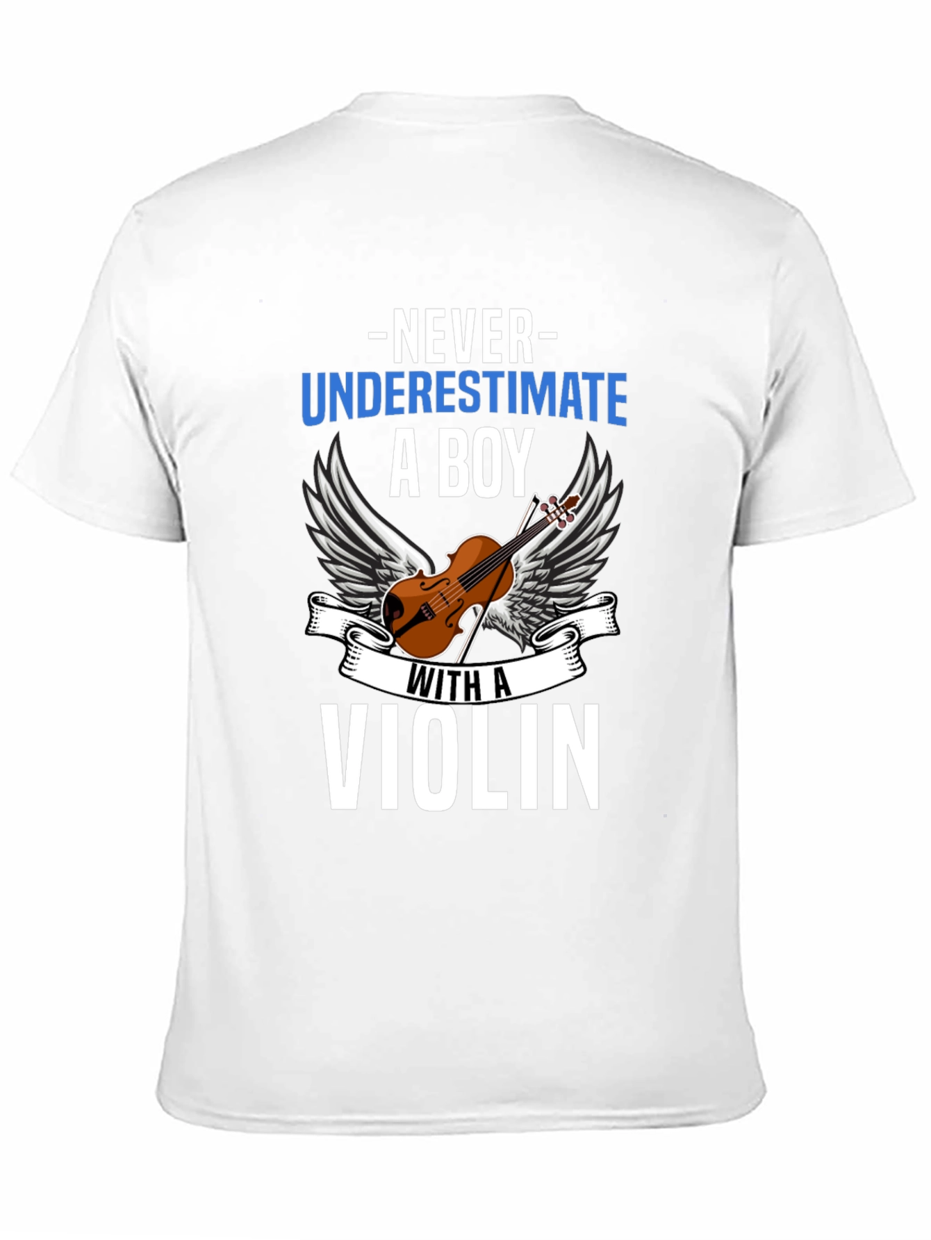 Black Never Underestimate a Boy With a Violin T-Shirt view 11