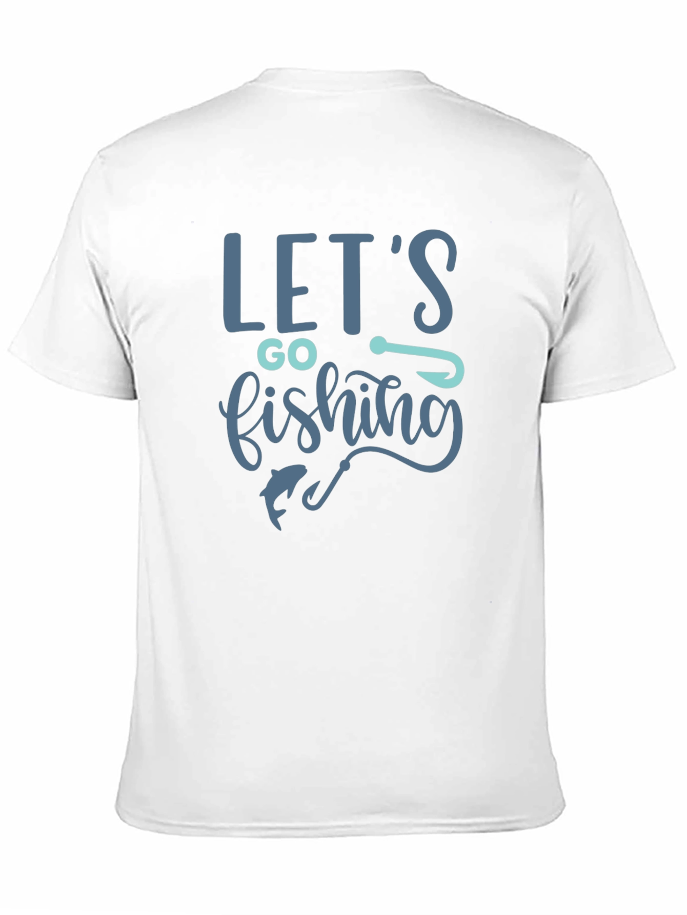 Black Let's Go Fishing Graphic T-Shirt view 11