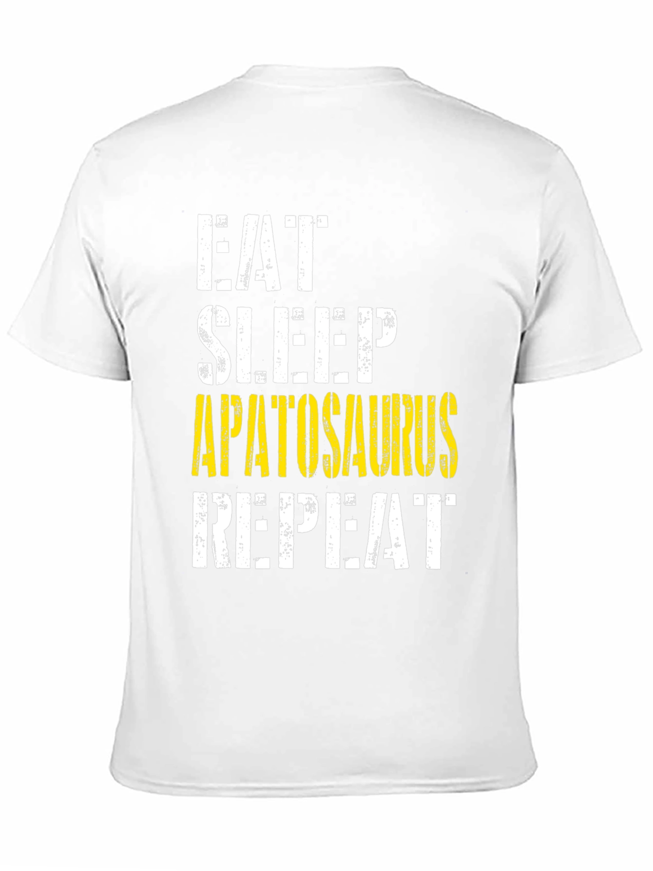 Black Eat Sleep Apatosaurus Repeat Graphic Tee view 11