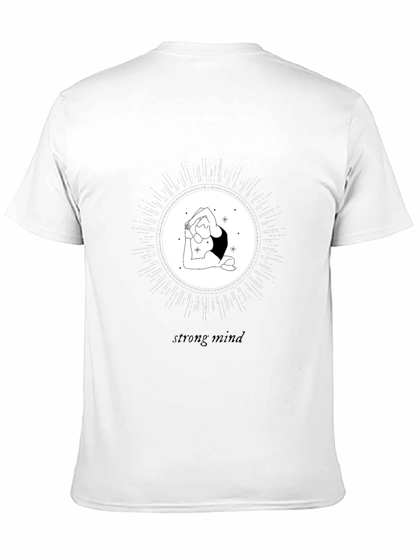 Black Mindful Strength Tee - Yoga Graphic Print view 11