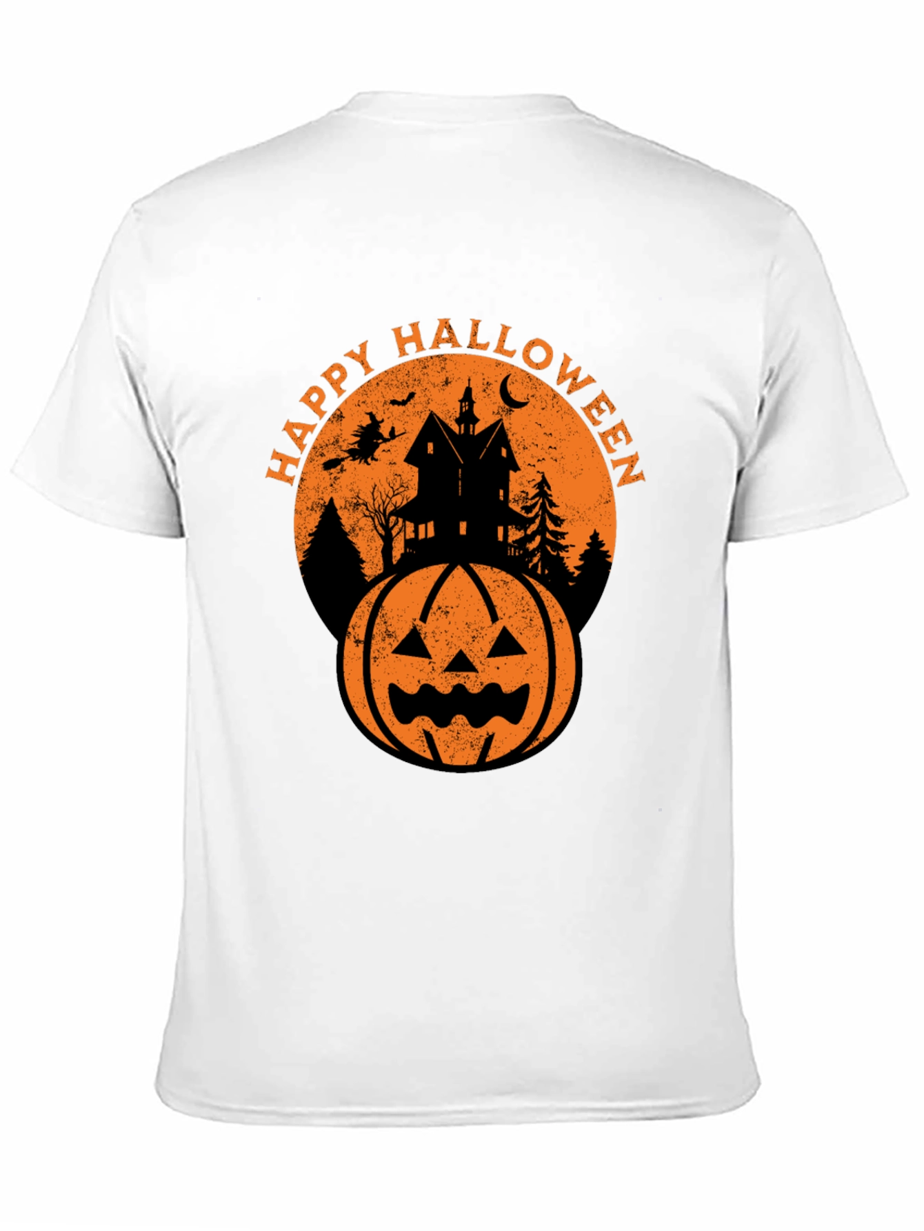 Black Happy Halloween Graphic Tee - Spooky Season Shirt view 11