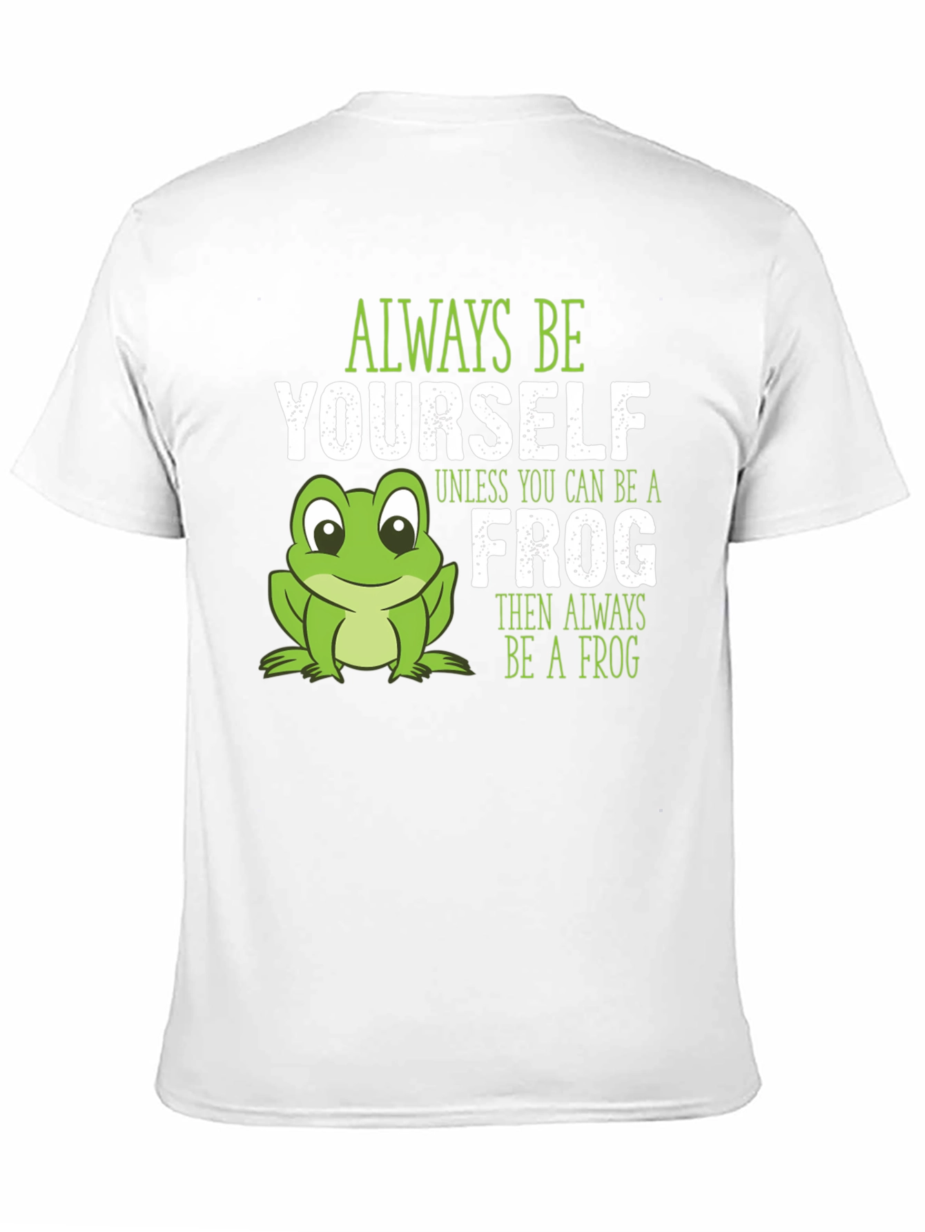 Black Funny Frog Graphic Tee: Always Be Yourself T-Shirt view 11