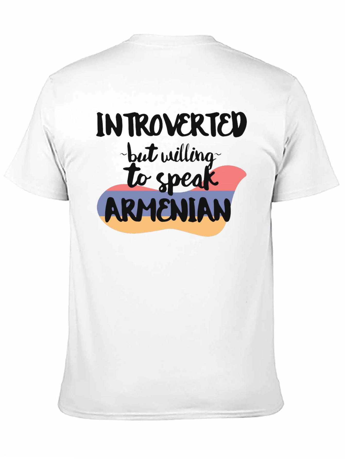 Black Introvert Armenian Flag T-Shirt view 11