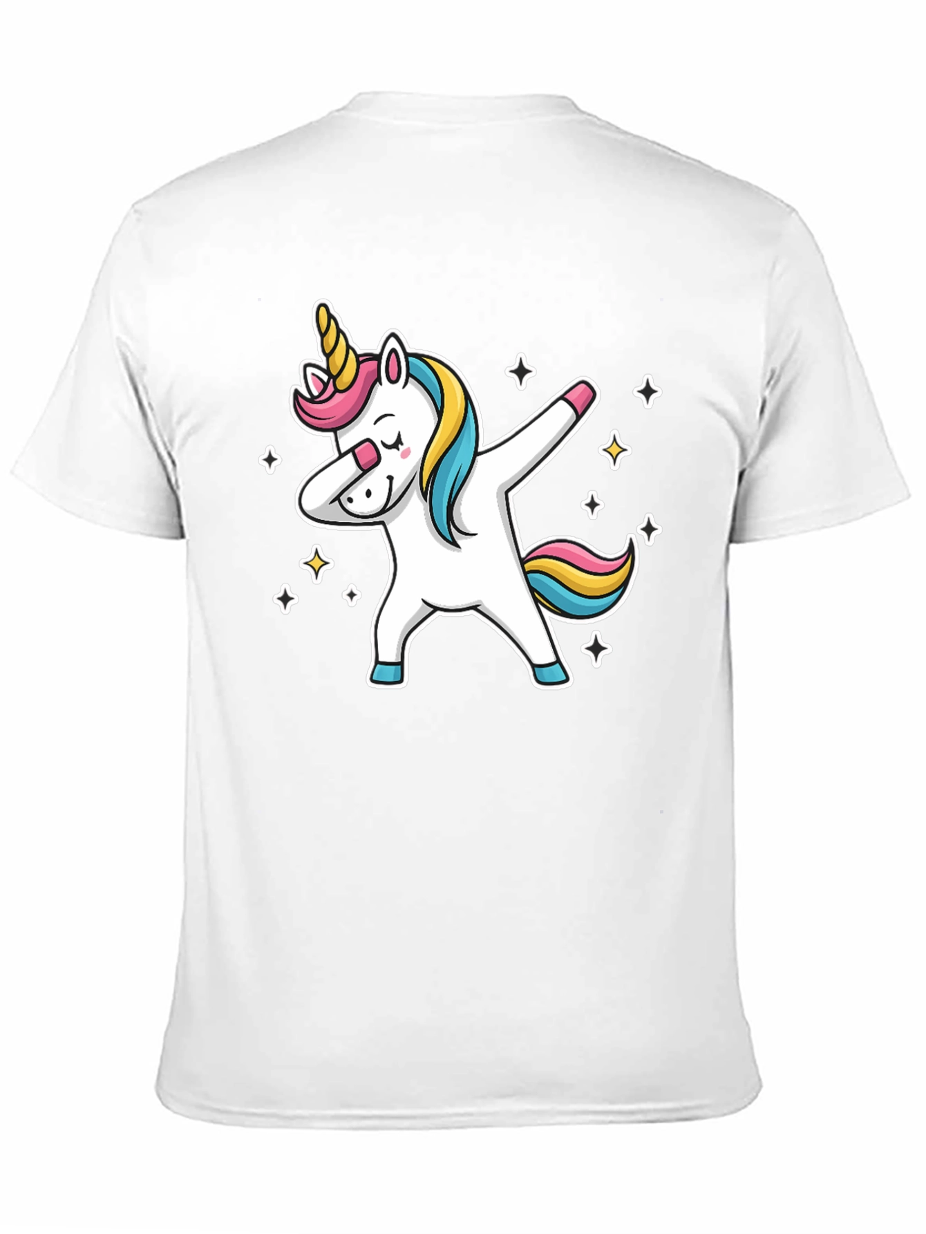 Black Dabbing Unicorn Graphic Tee - Black view 11