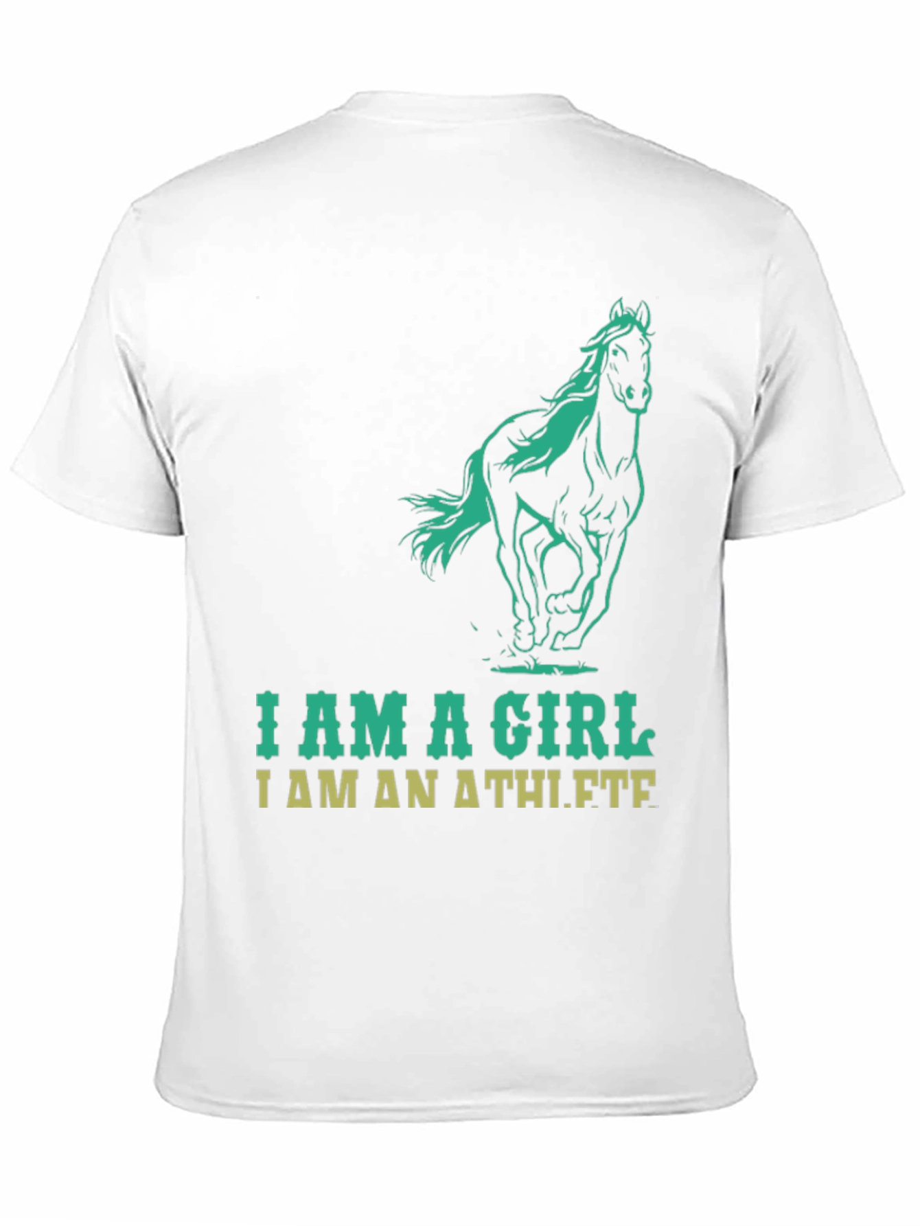 Black I Am A Girl I Am An Athlete T-Shirt view 11