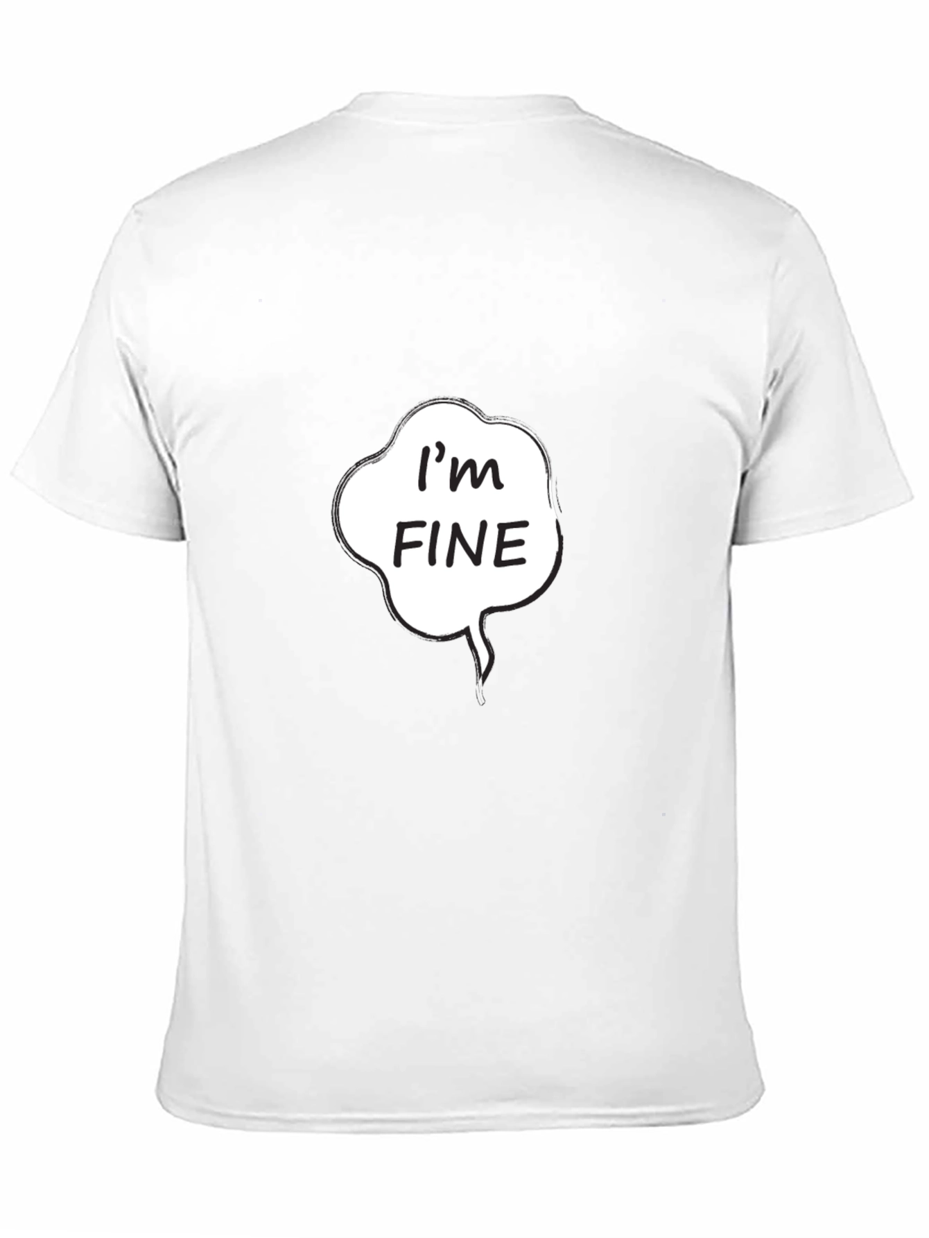 Black I'm Fine Graphic Tee - Black Cotton Casual Shirt view 11