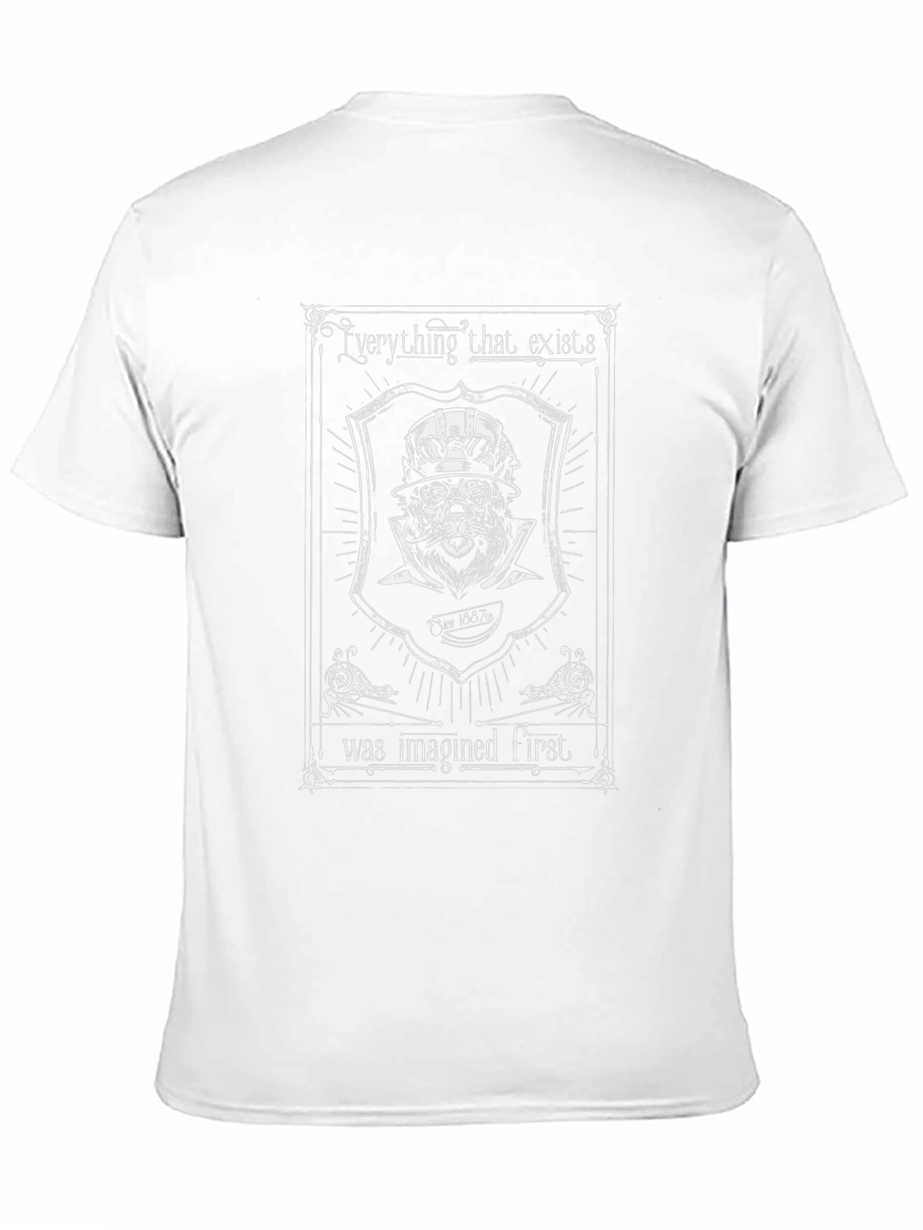 Black Steampunk Lion Graphic Tee - Everything Imagined First view 11
