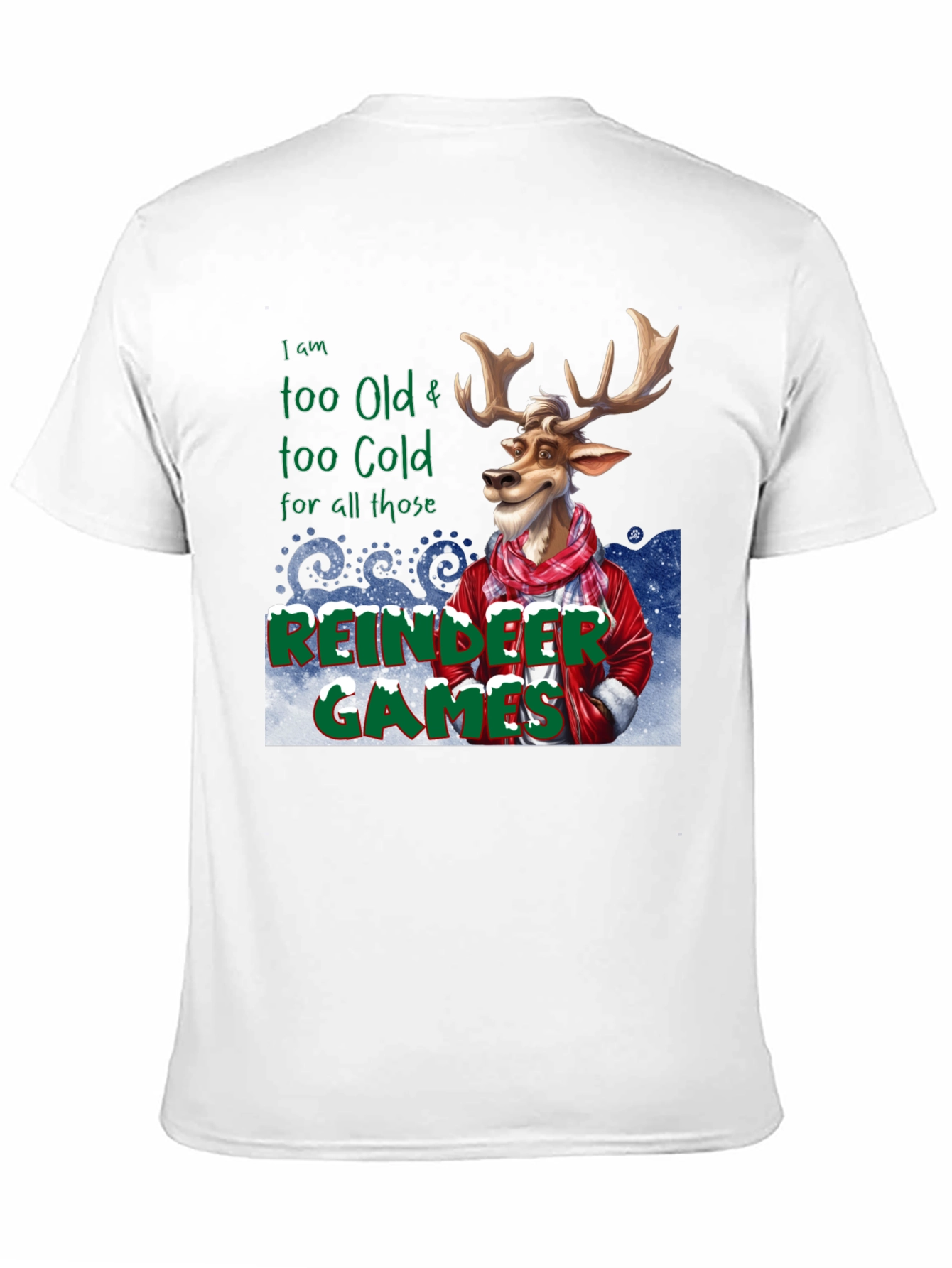 Black Funny Reindeer Games Graphic Tee view 11