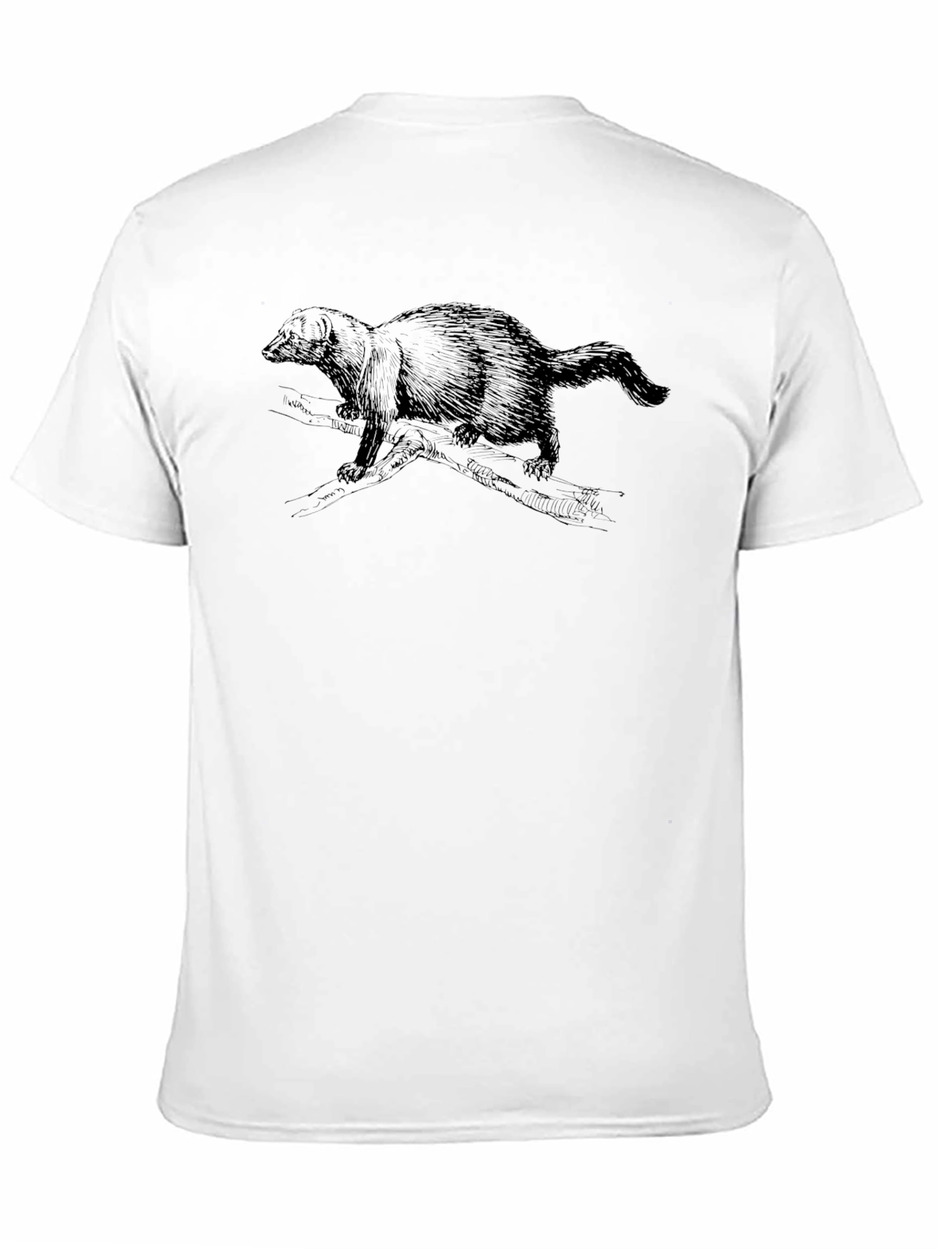 Black Marten Graphic Tee - Black Unisex T-Shirt view 11