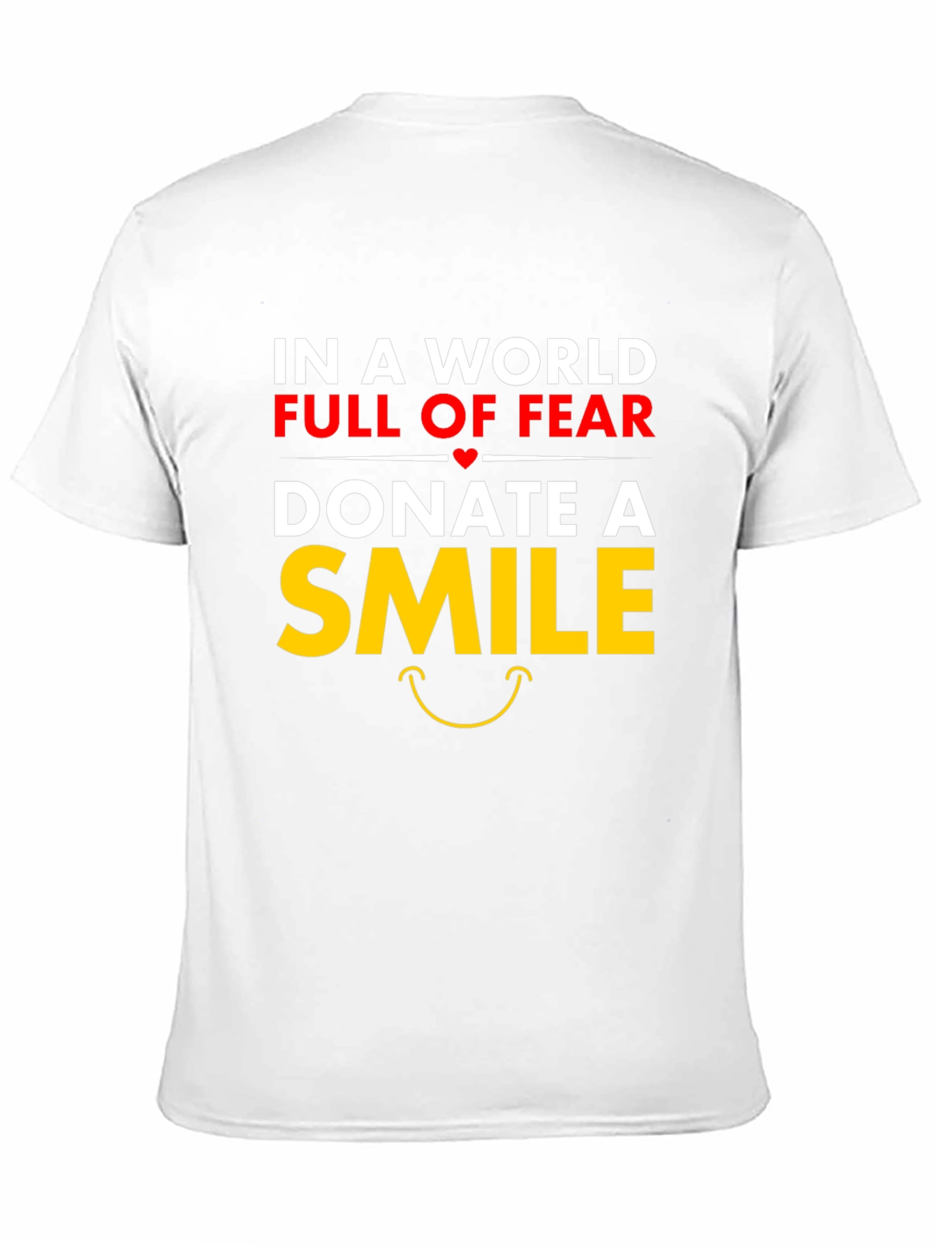 Black Donate A Smile Graphic Tee - Positive Message Shirt view 11
