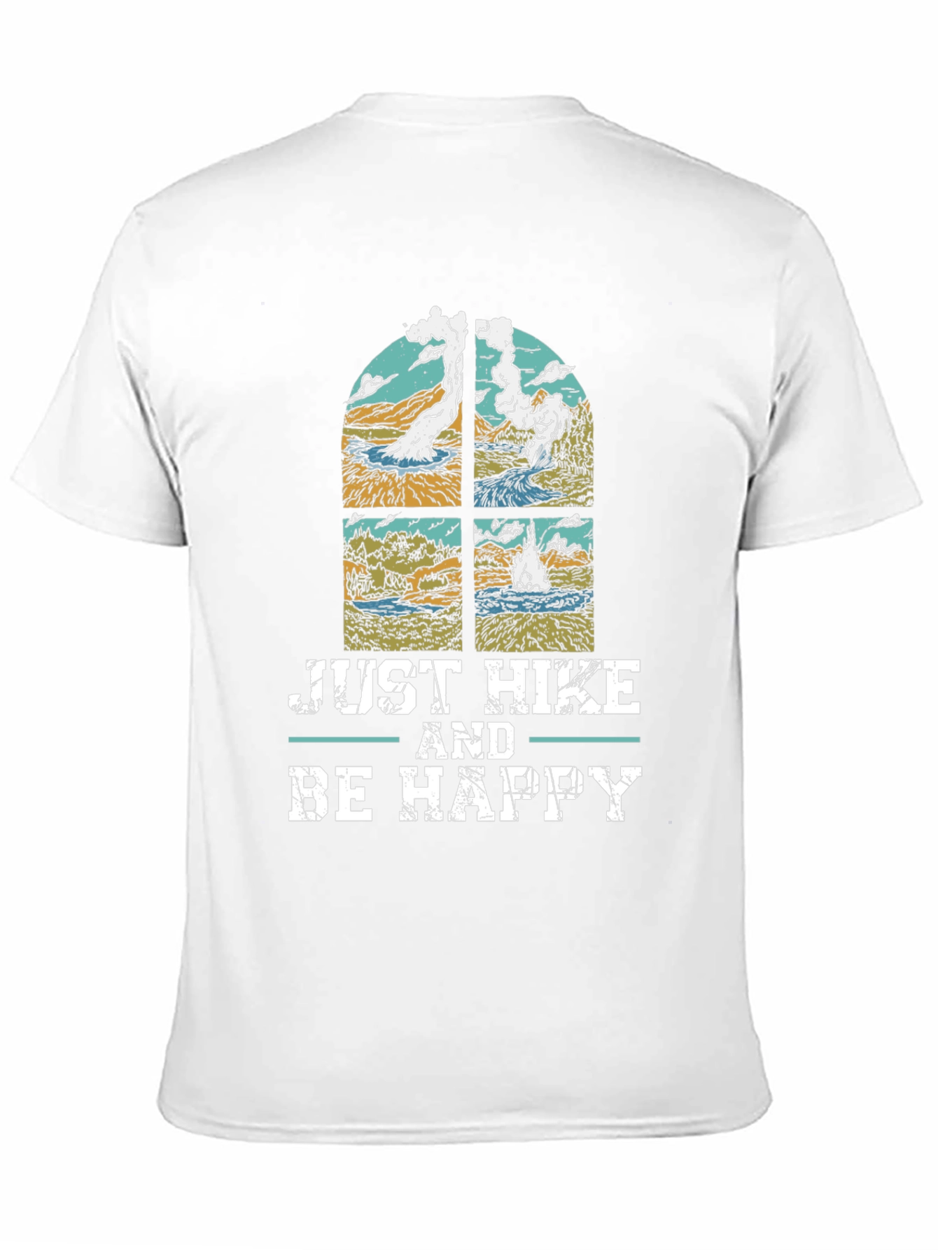 Black Just Hike & Be Happy T-Shirt - Nature Lover's Tee view 11