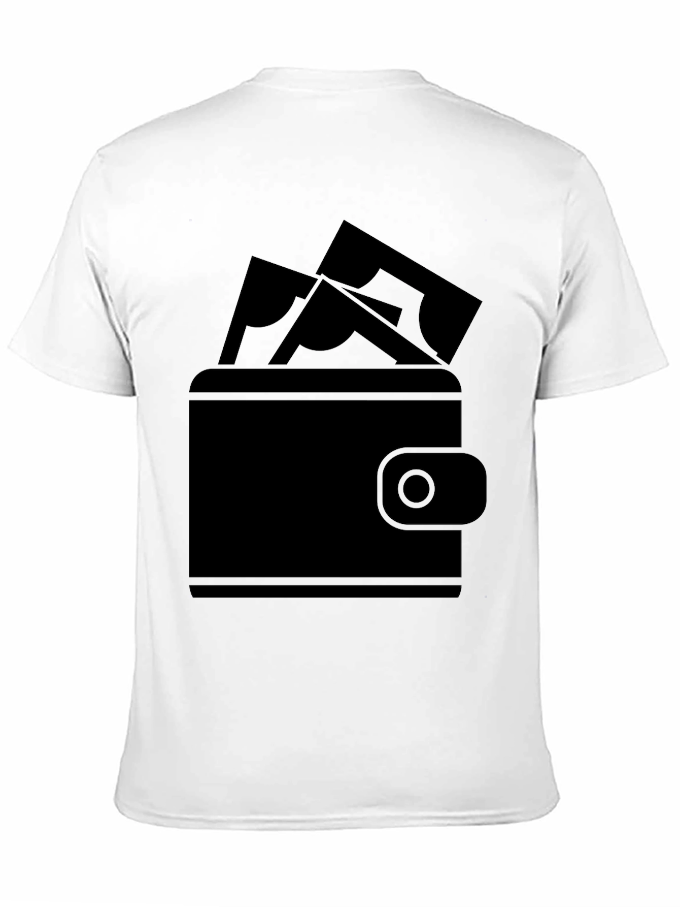 Black Money Wallet Graphic Tee - Black view 11