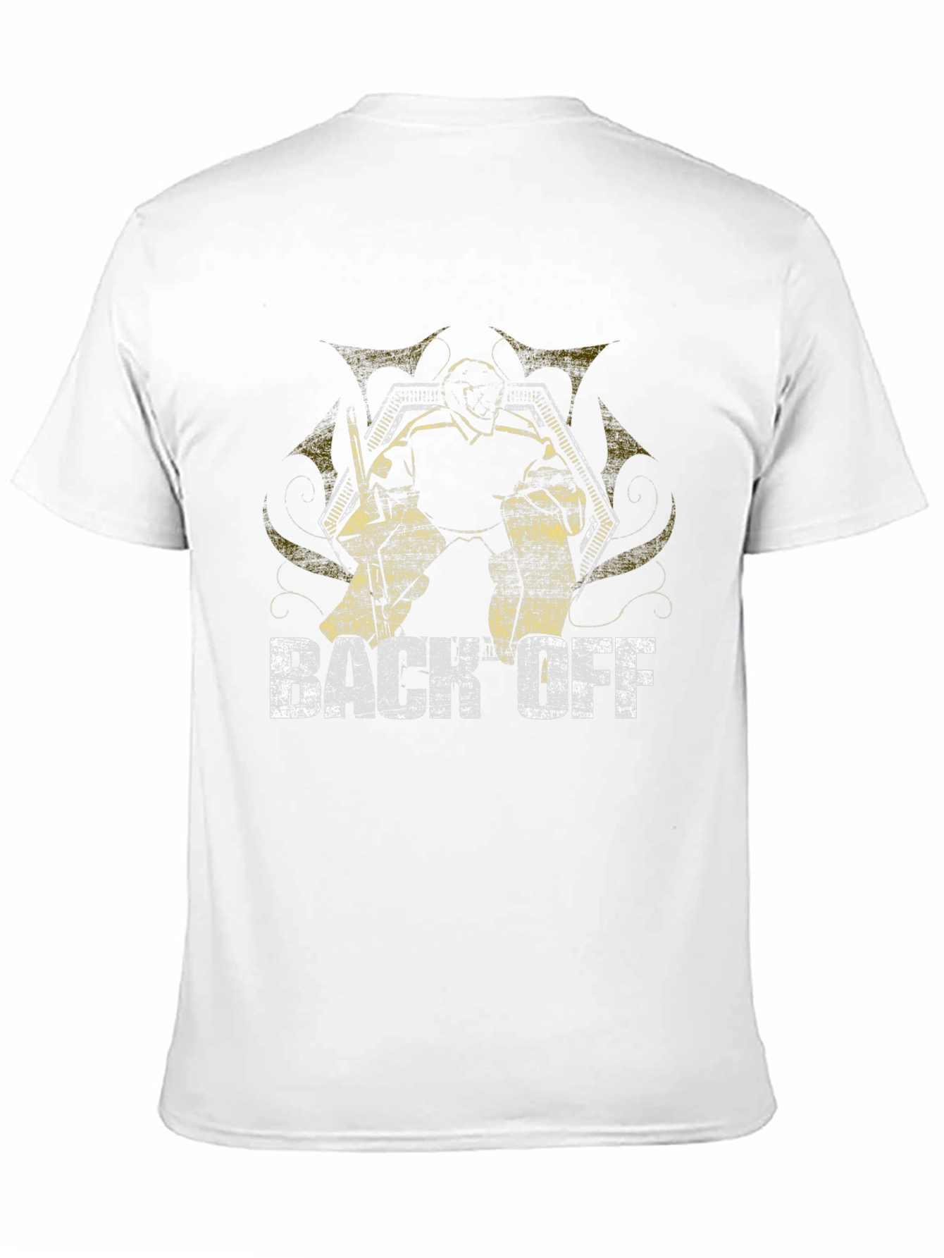 Black Back Off Robot Graphic Tee - Black Crew Neck T-Shirt view 11