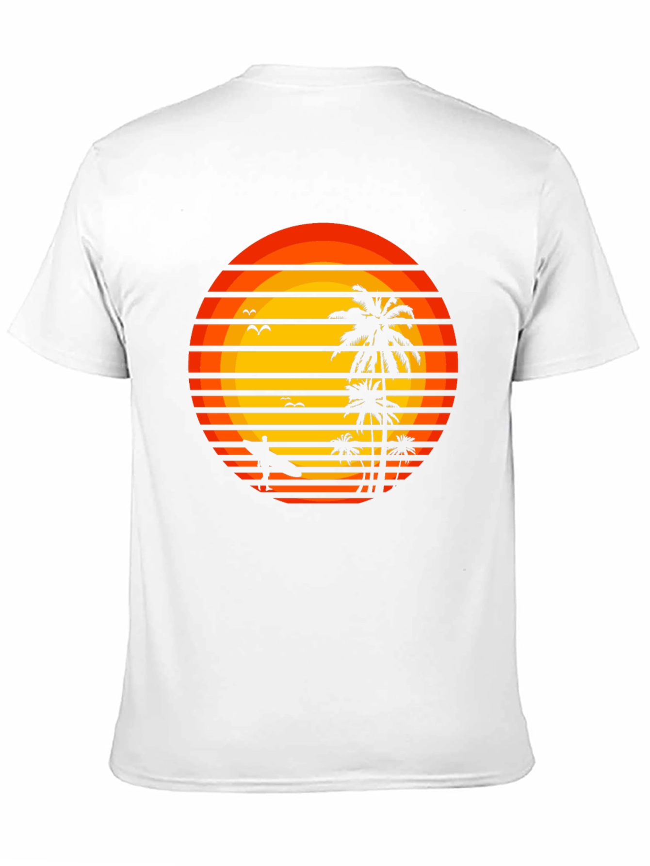 Black Retro Sunset Surfer T-Shirt view 11