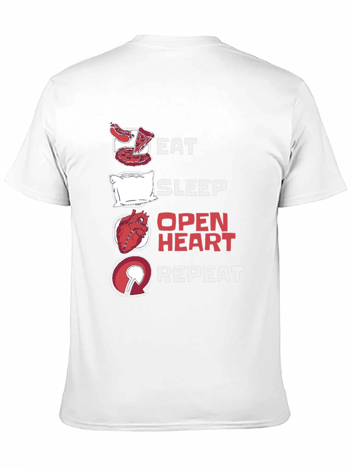Black Eat Sleep Open Heart Repeat Graphic T-Shirt view 11