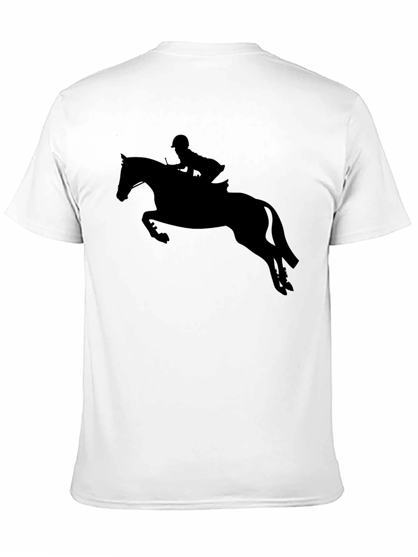 Black Equestrian Silhouette Black T-Shirt view 11